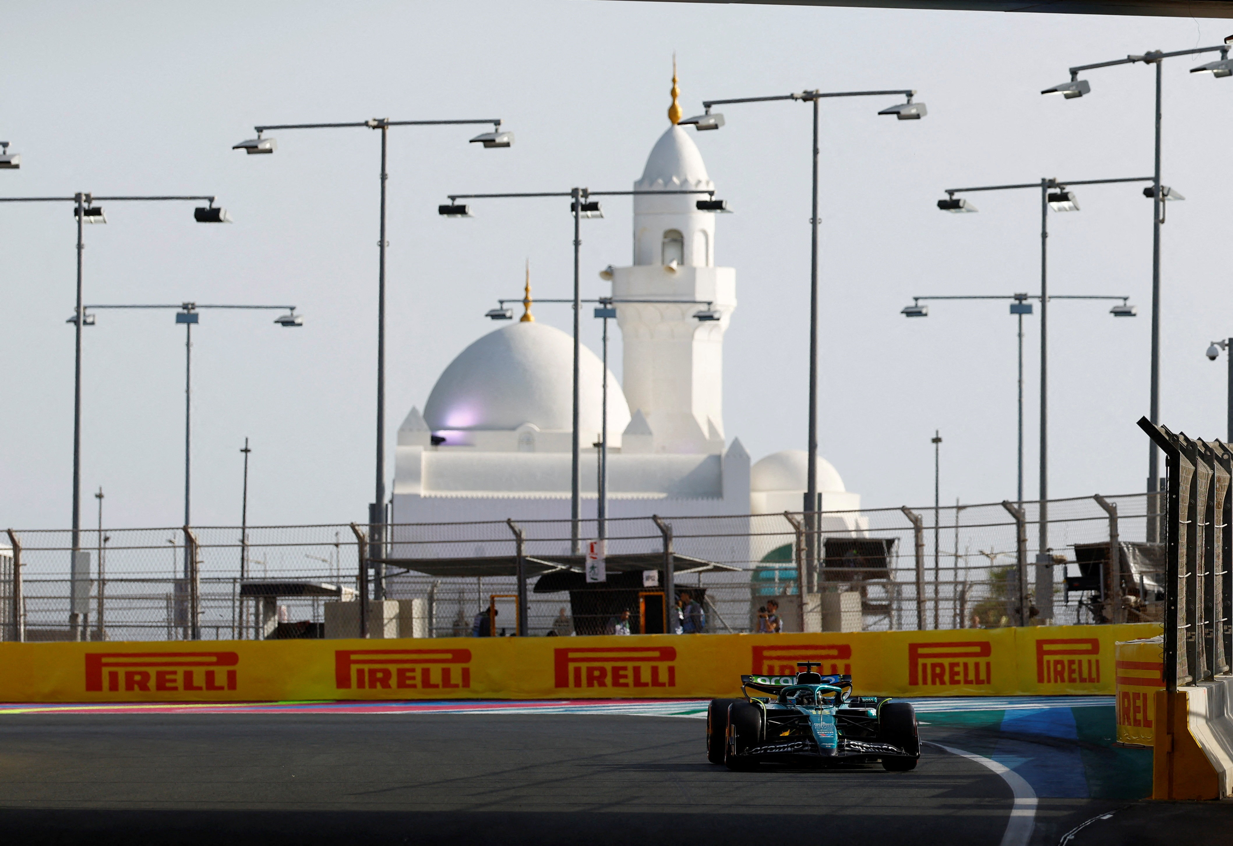 Saudi Arabia - April 19, 2025 Aston Martin's Lance Stroll during practice