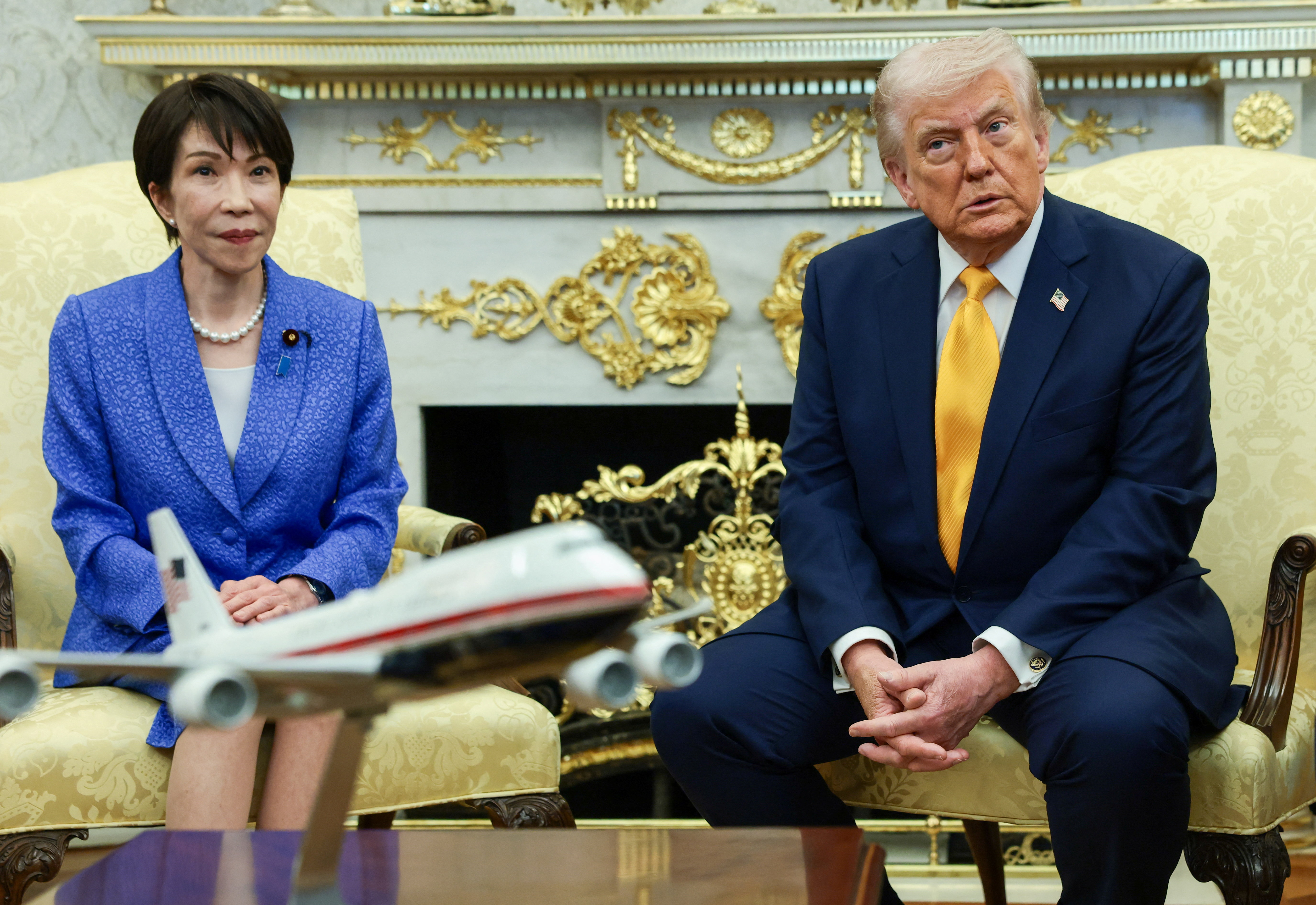 Donald Trump and Sanae Takaichi meet in the White House