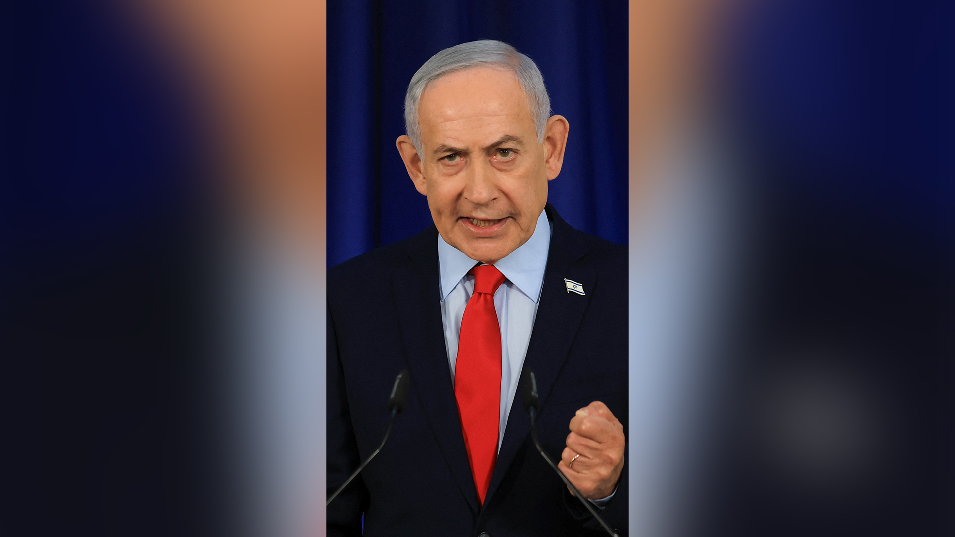 Israeli Prime Minister Benjamin Netanyahu speaks during a press conference, amid the U.S.-Israel conflict with Iran, in Jerusalem, March 19, 2026. [Ronen Zvulun/Pool via Reuters]