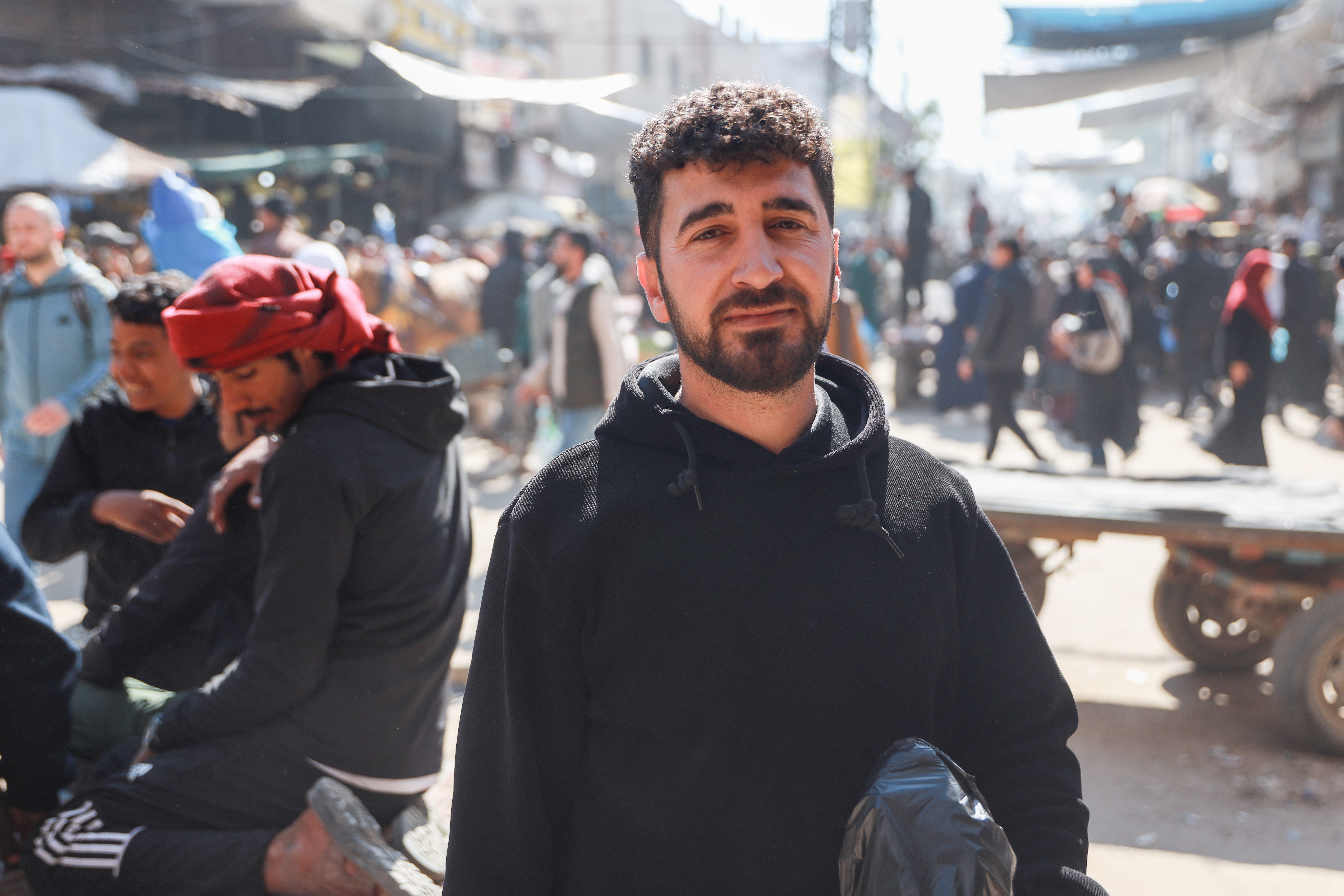 Mohammed Daher chose not to stockpile, saying he is exhausted by the repeated Israeli crossing closures, particularly those that coincided with Ramadan last year [Abdelhakim Abu Riash/ Al Jazeera] 