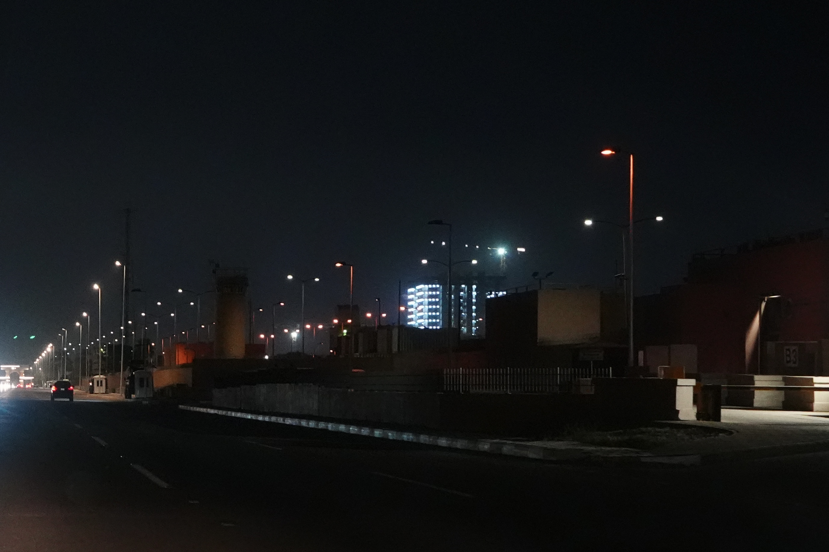 View of United States Embassy compound in Baghdad