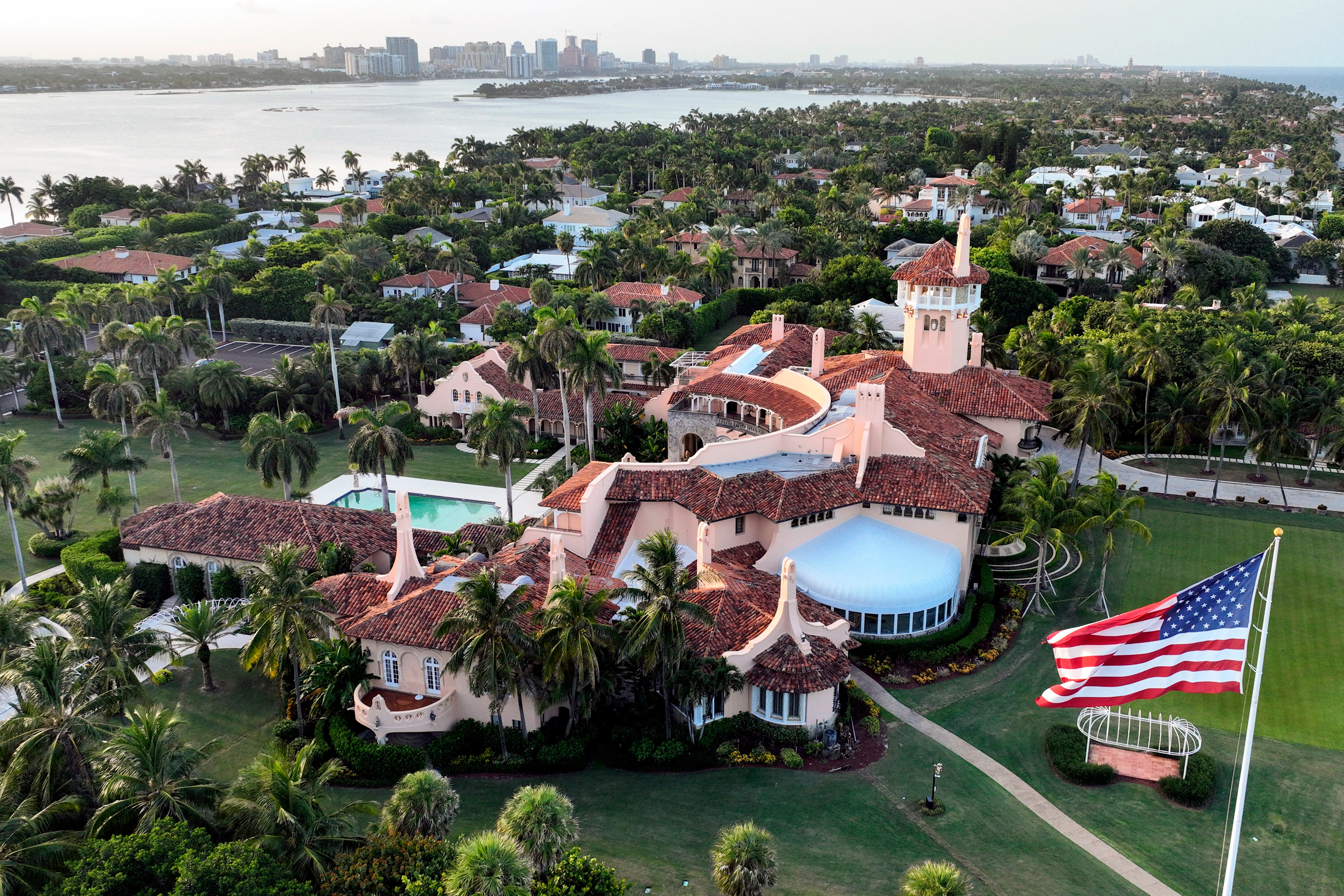 Mar-a-Lago estate viewed from the sky