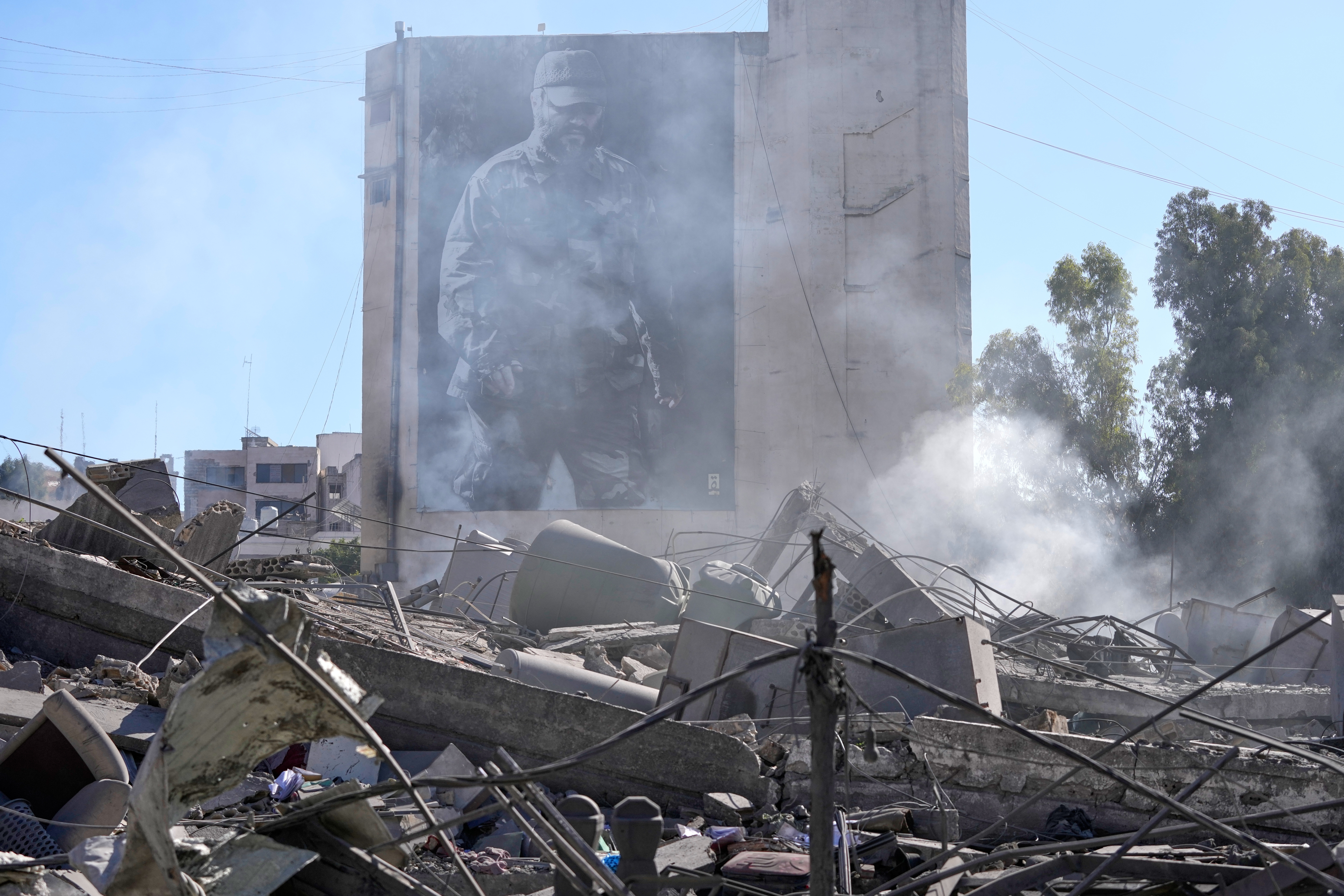 Buildings devastated by Israeli strikes in Lebanon, death toll rises to 77
