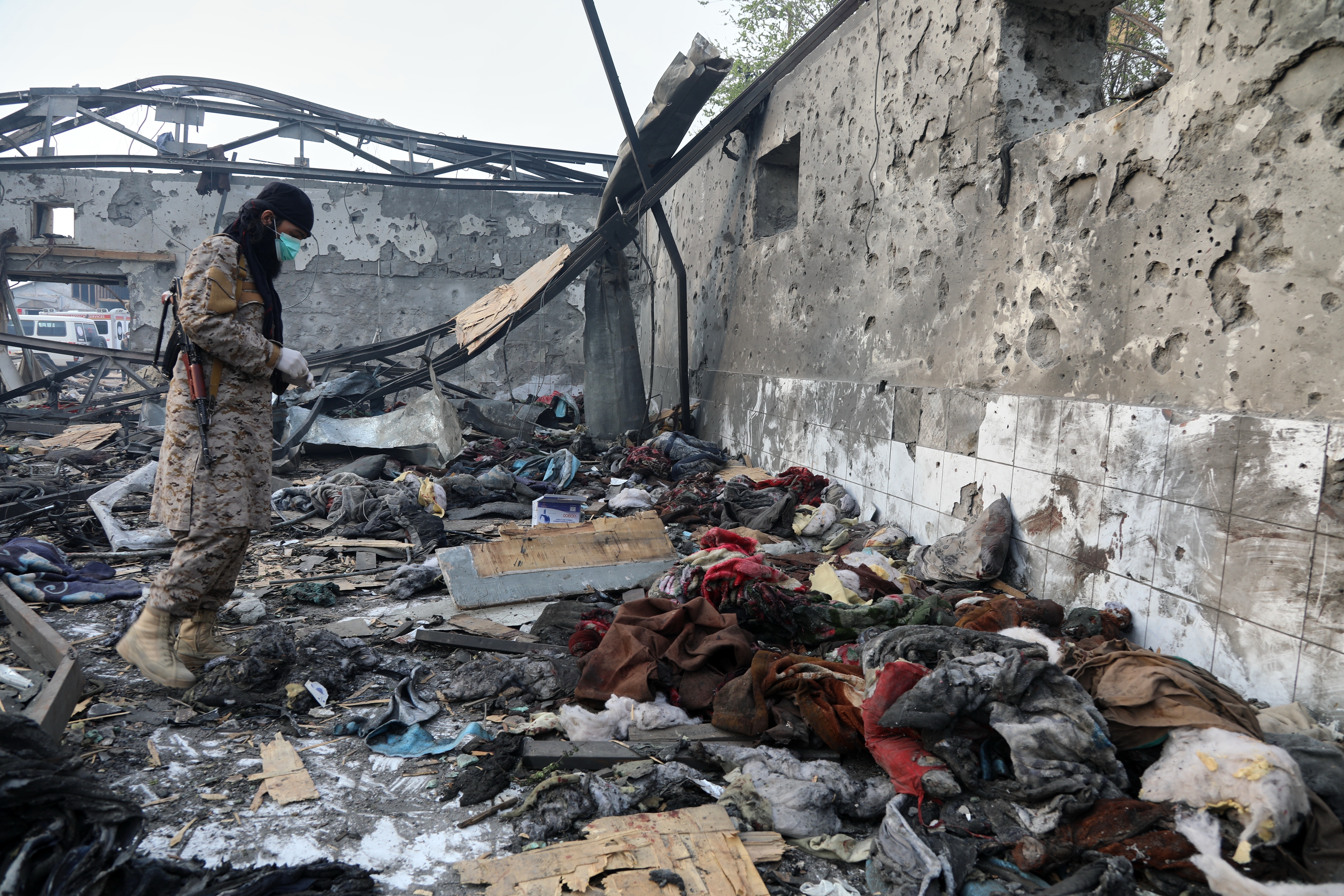 Rescue teams recover bodies after Kabul hospital airstrike tragedy