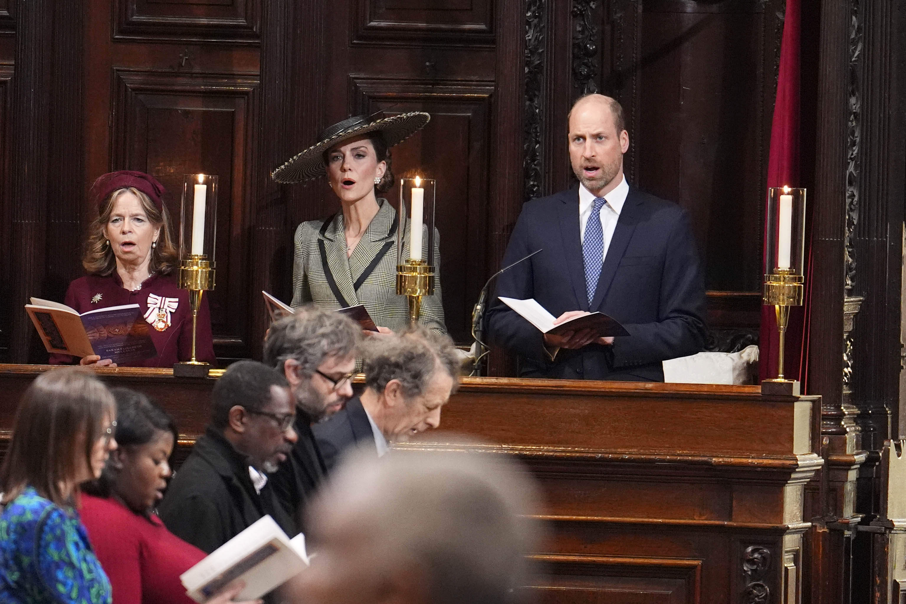Britain's Princess Kate and Prince William during the Enthronement Ceremony 