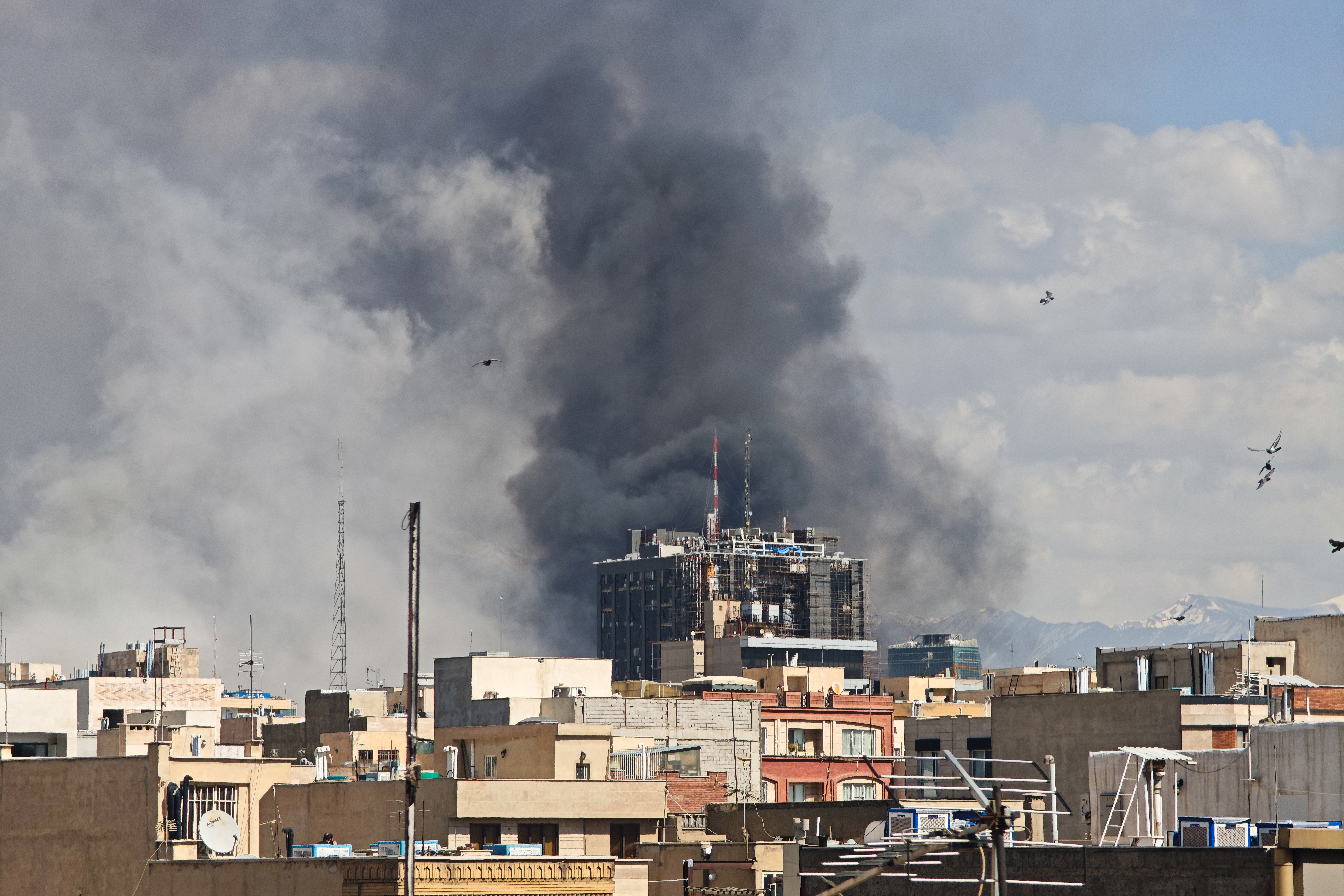 TEHRAN, IRAN - MARCH 1: Plumes of smoke rise over the skyline following explosions on March 1, 2026 in Tehran, Iran. Iran's Supreme Leader, Ayatollah Ali Khamenei, was confirmed killed after the United States and Israel launched a joint attack on Iran on February 28. Iran retaliated by firing waves of missiles and drones at Israel, and targeting U.S. allies in the region. (Photo by Majid Saeedi/Getty Images)