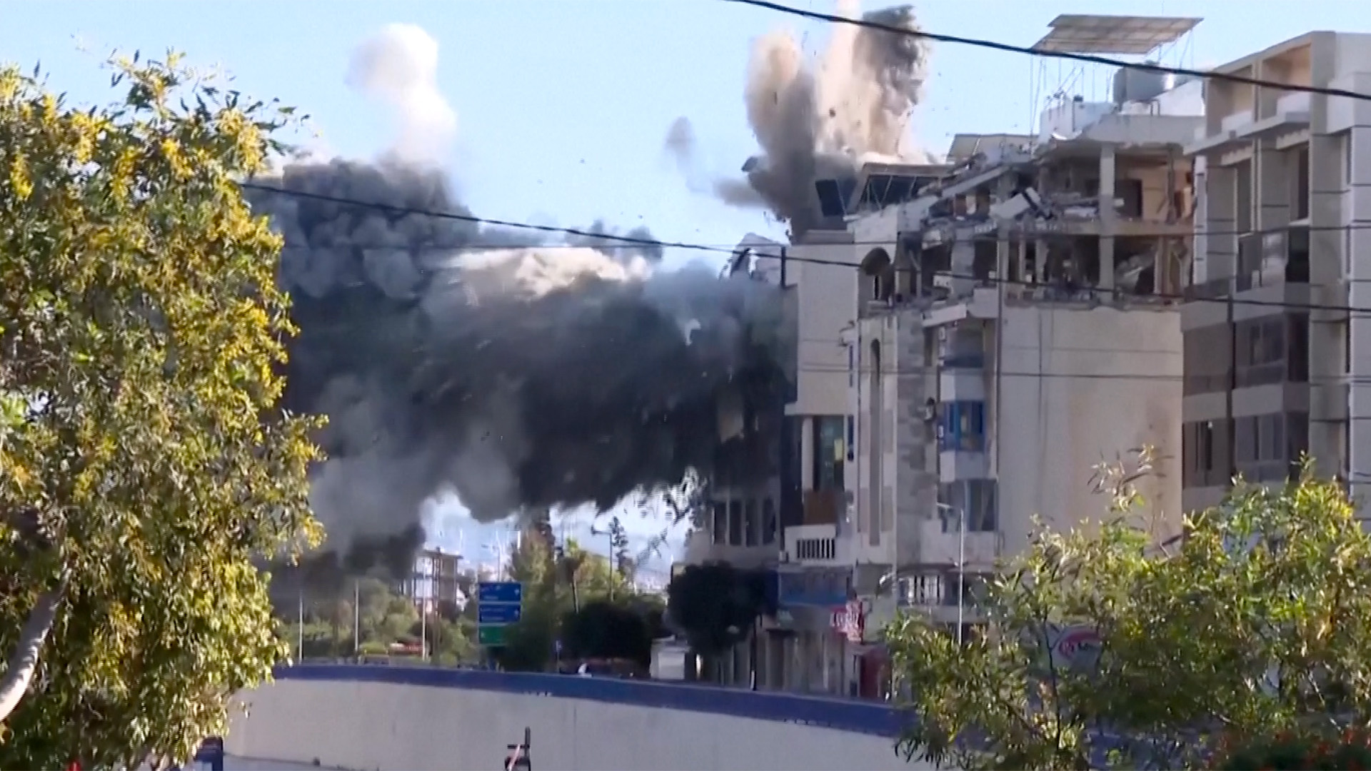 Israeli strike hits a building in Beirut's southern suburbs