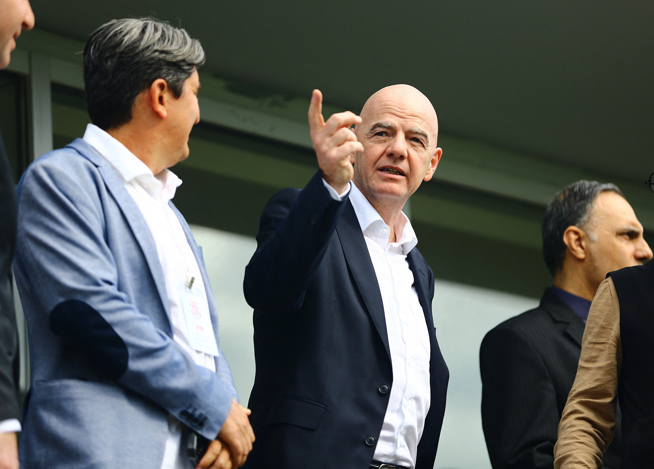 FIFA's Gianni Infantino at an Iran football match
