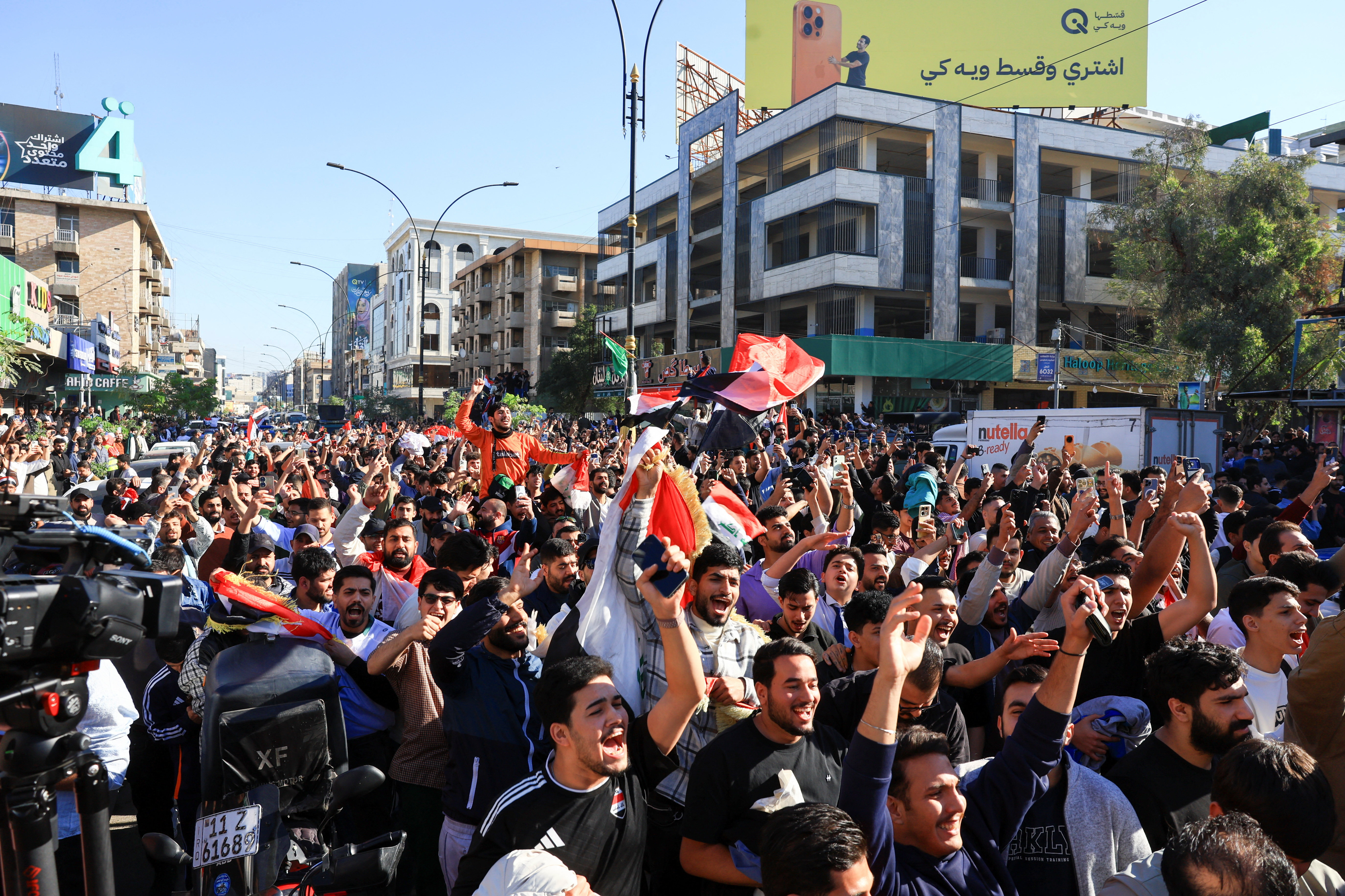 Iraqis celebrate on the streets