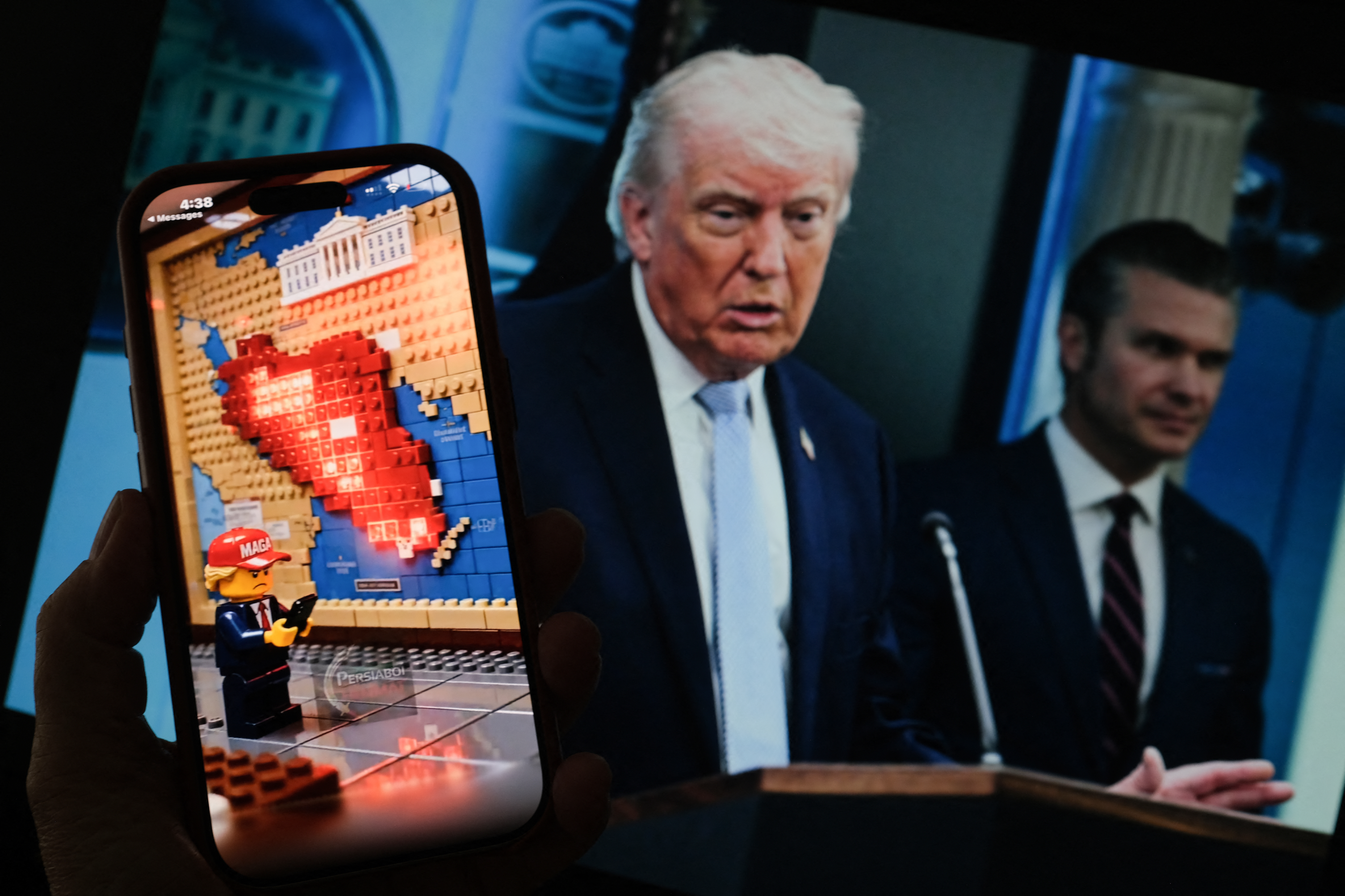 Trump with lego meme