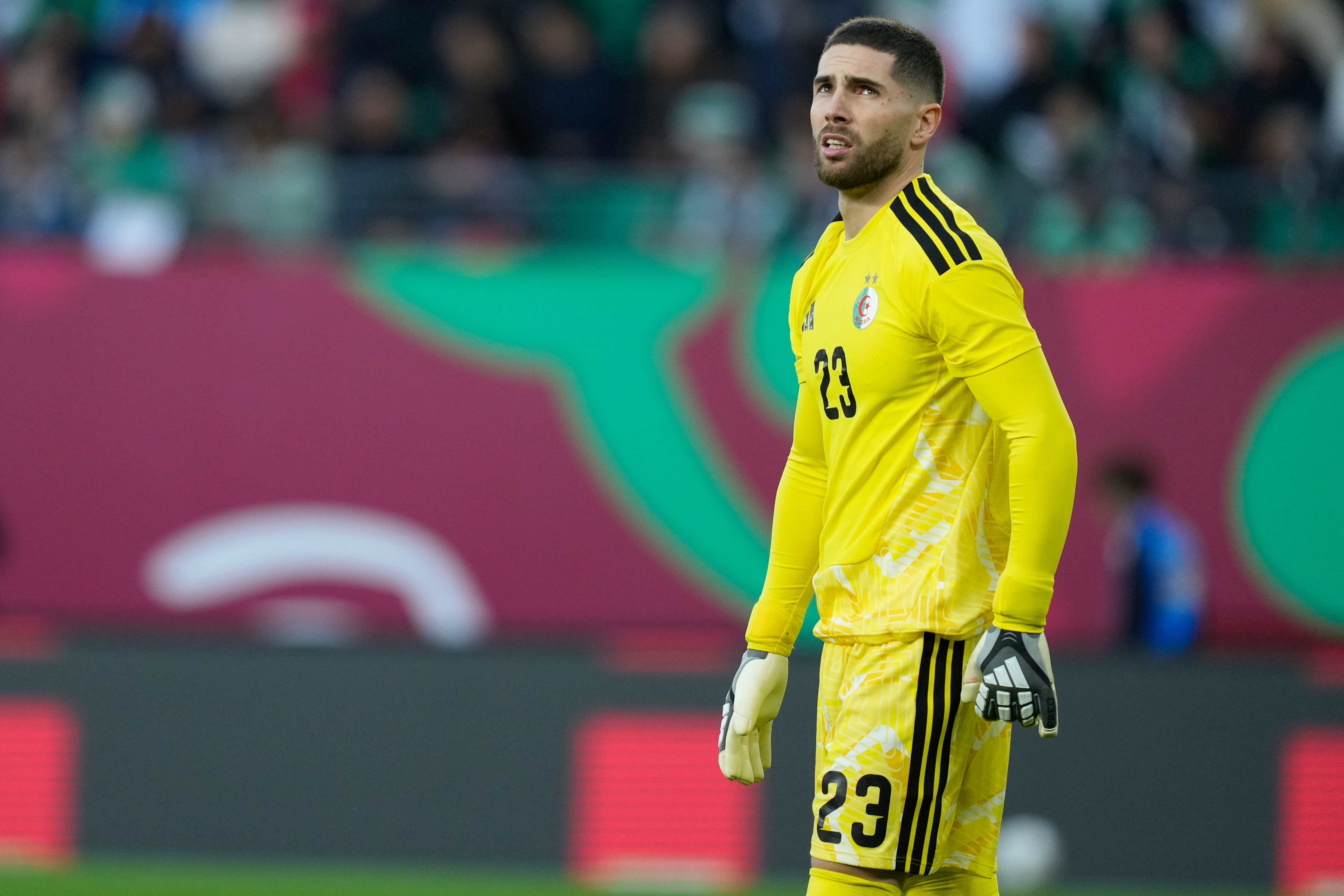 Algeria's goalkeeper Luca Zidane during a match.
