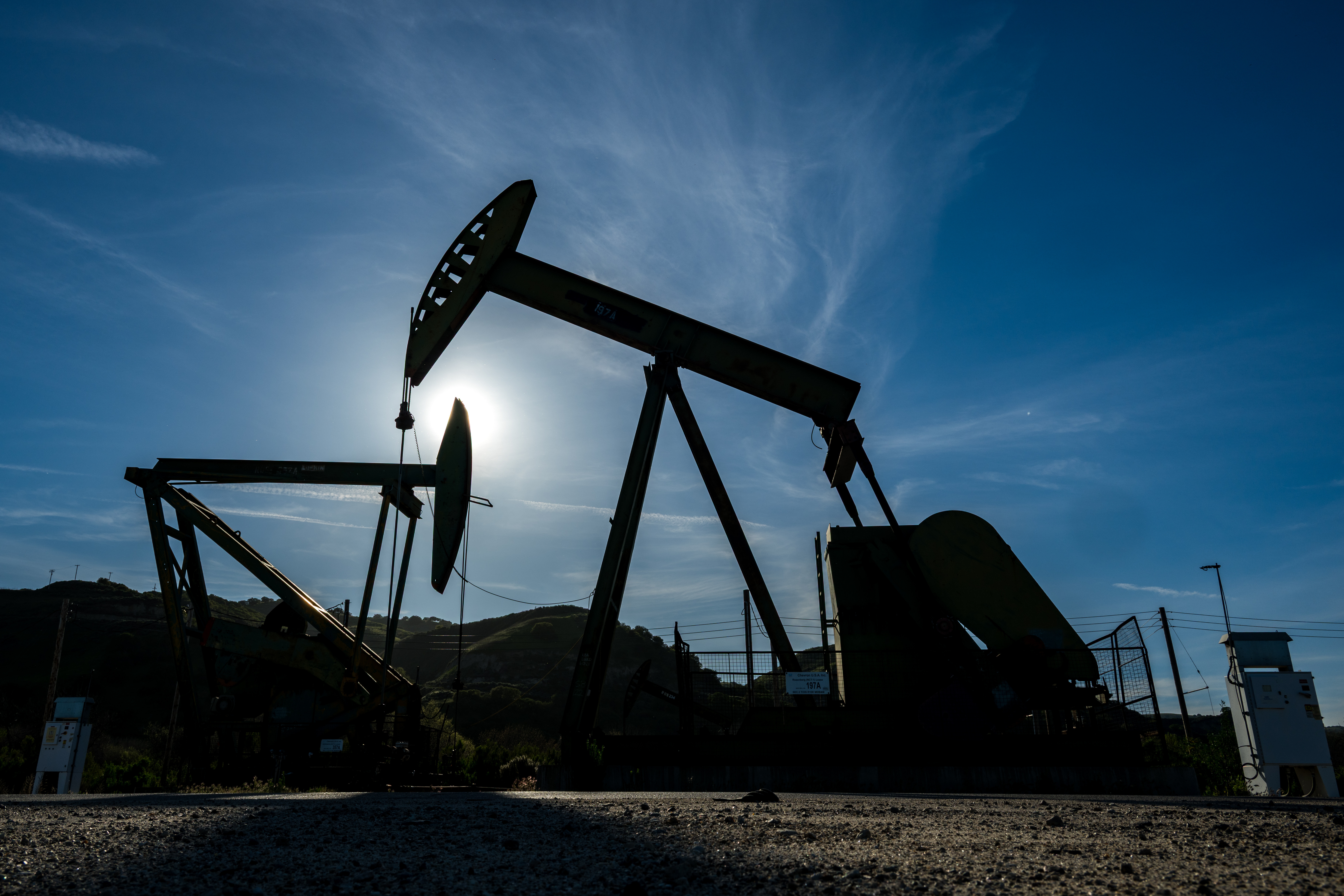 Wells at an oilfield.