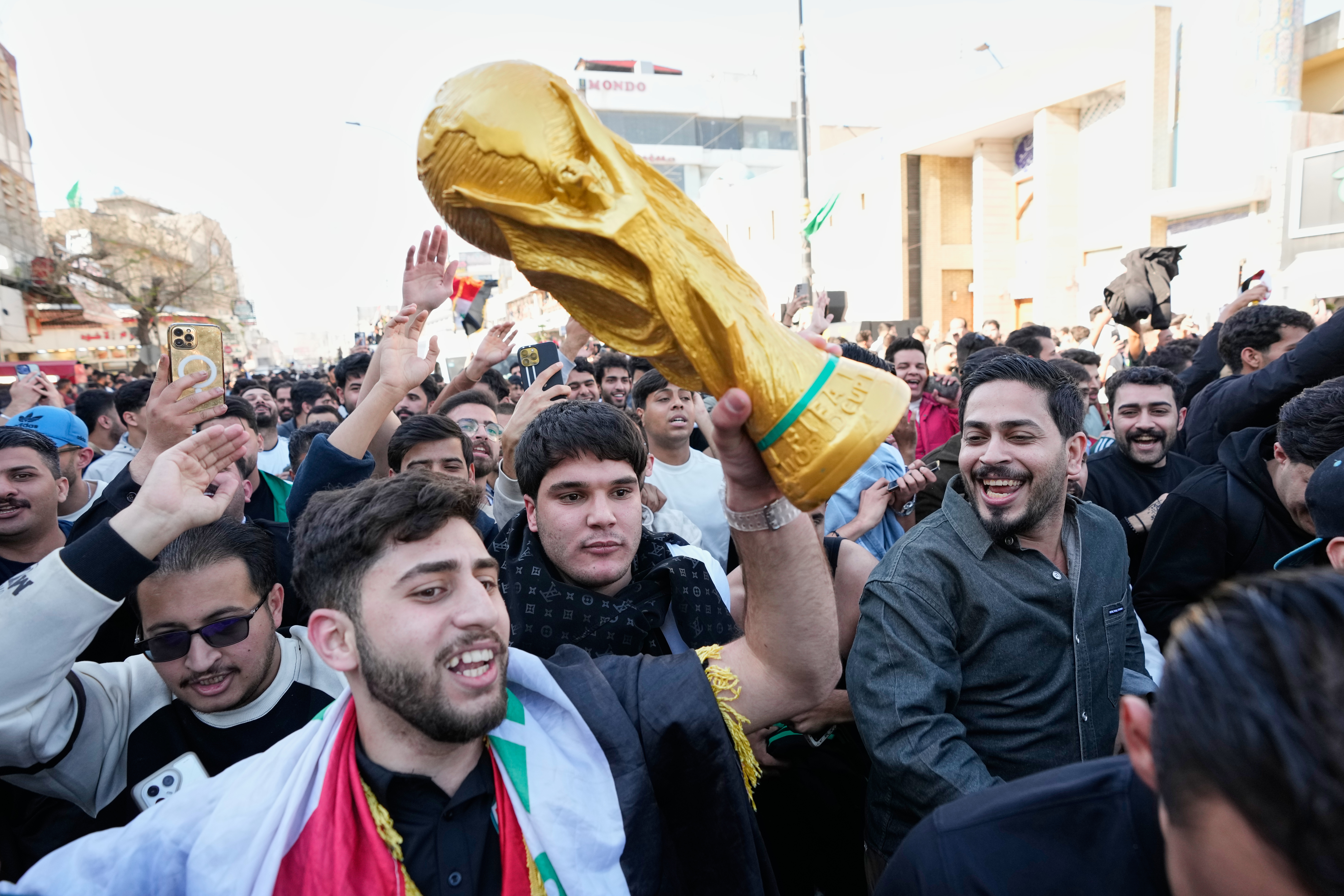 Iraqis celebrate on the streets