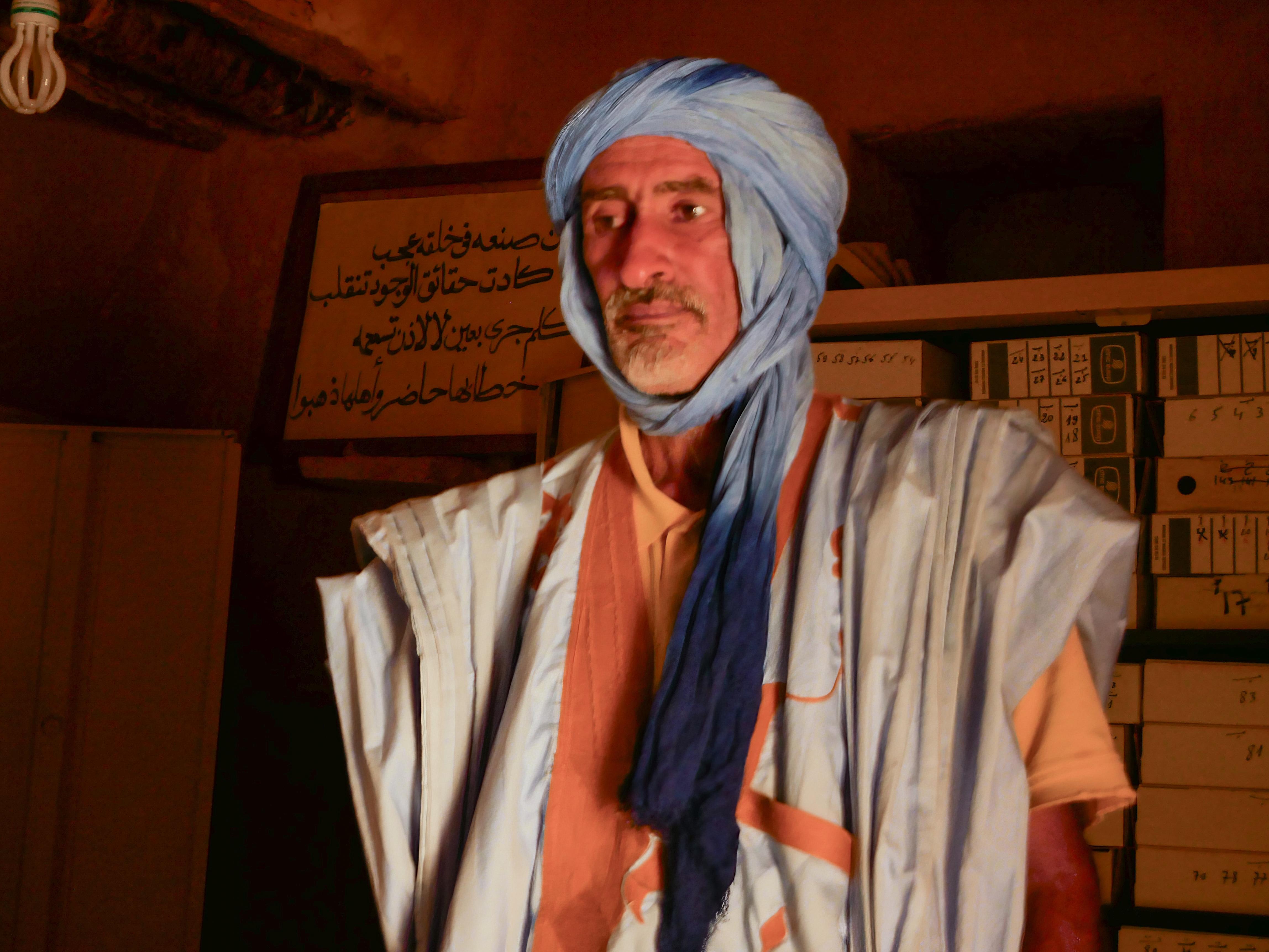 Librarian el-Habot, one of the last few in Chinguetti [Shola Lawal/Al Jazeera]