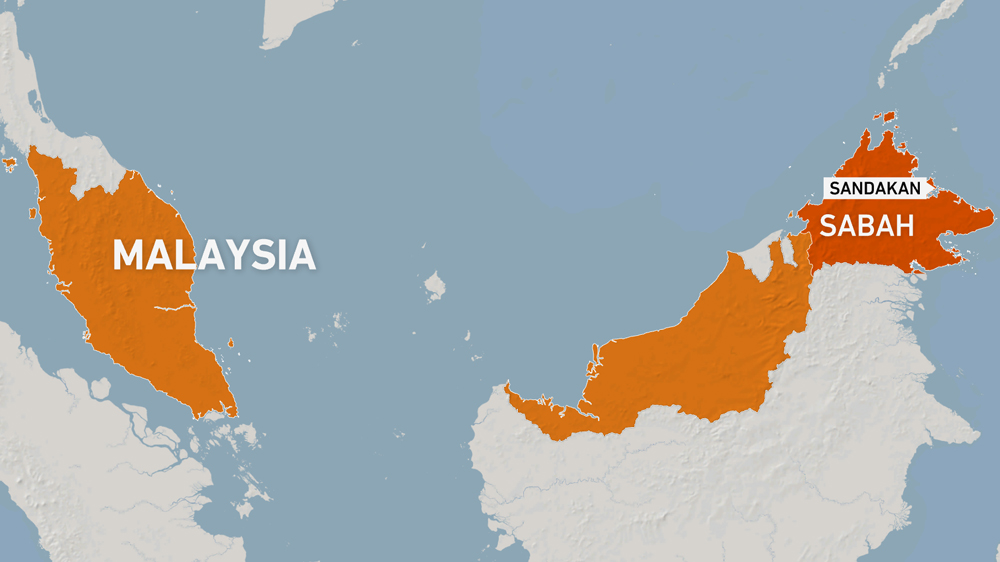 Sabah, Malaysia map