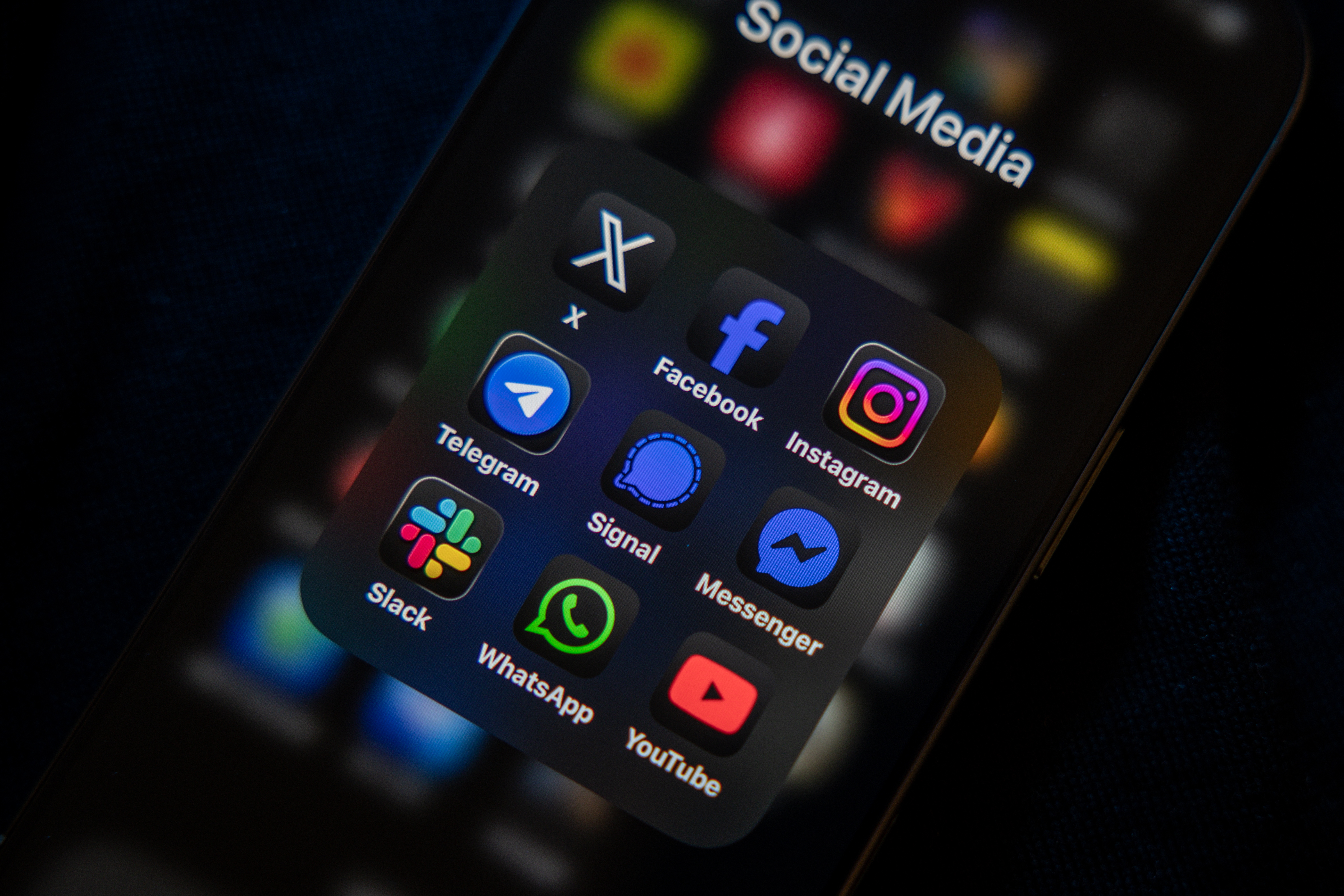 ISTANBUL, TURKEY - NOVEMBER 11: In this photo illustration, social media and messaging apps are seen on a mobile phone screen on November 11, 2025 in Istanbul, Turkey. (Photo Illustration by Chris McGrath/Getty Images)