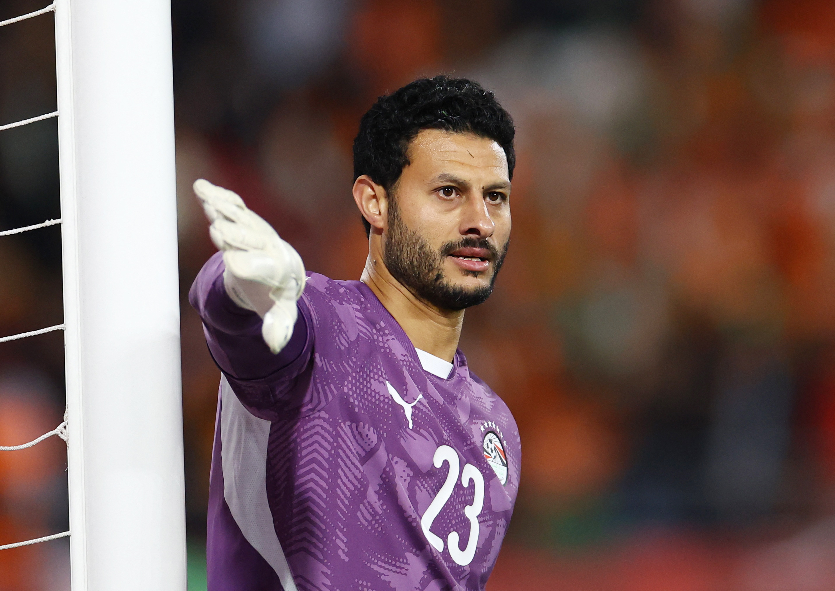 Soccer Football - CAF Africa Cup of Nations - Morocco 2025 - Quarter Final - Egypt v Ivory Coast - Adrar Stadium, Agadir, Morocco - January 10, 2026 Egypt's Mohamed El Shenawy reacts REUTERS/Siphiwe Sibeko