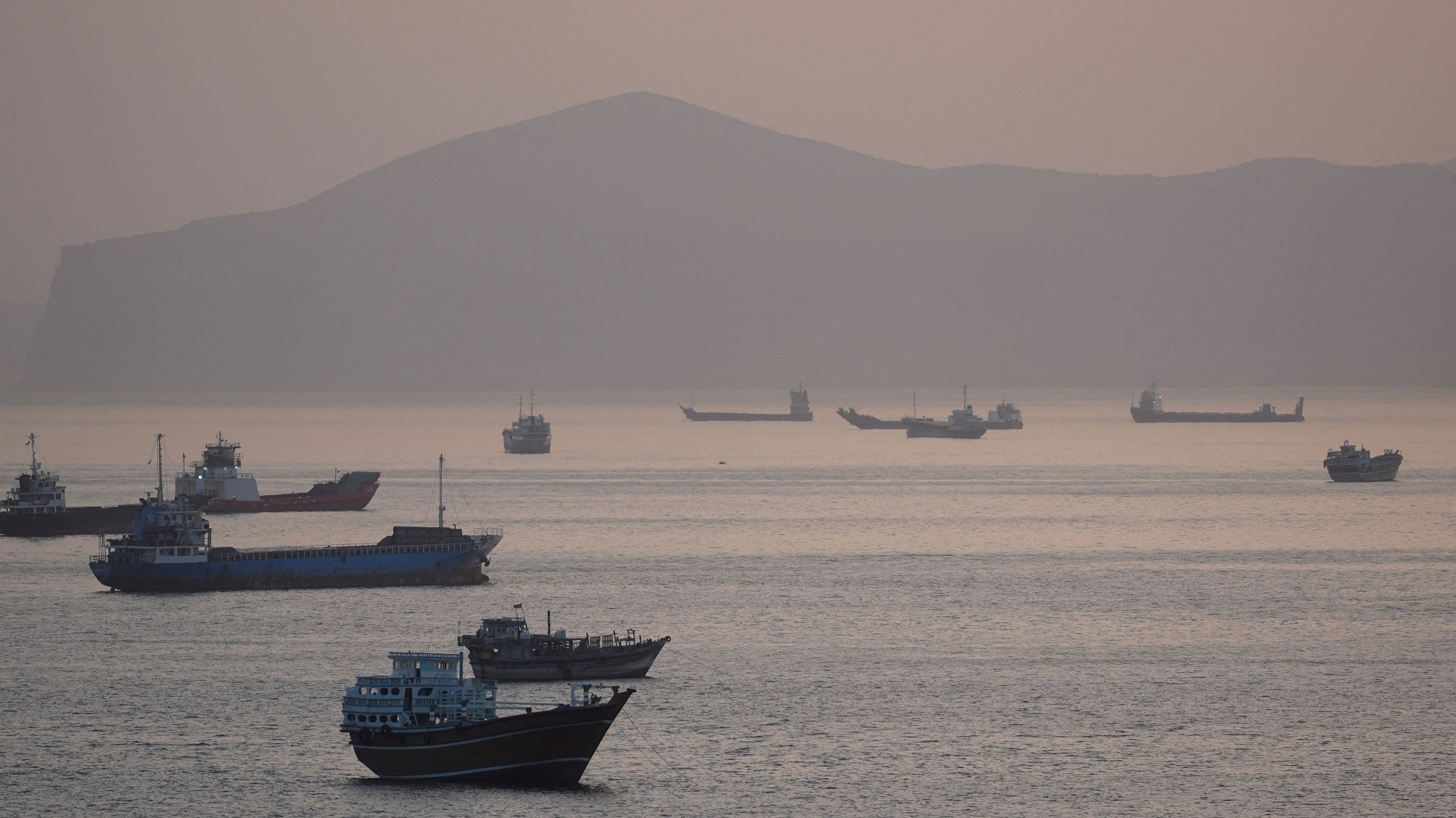 Ships and boats at sea.