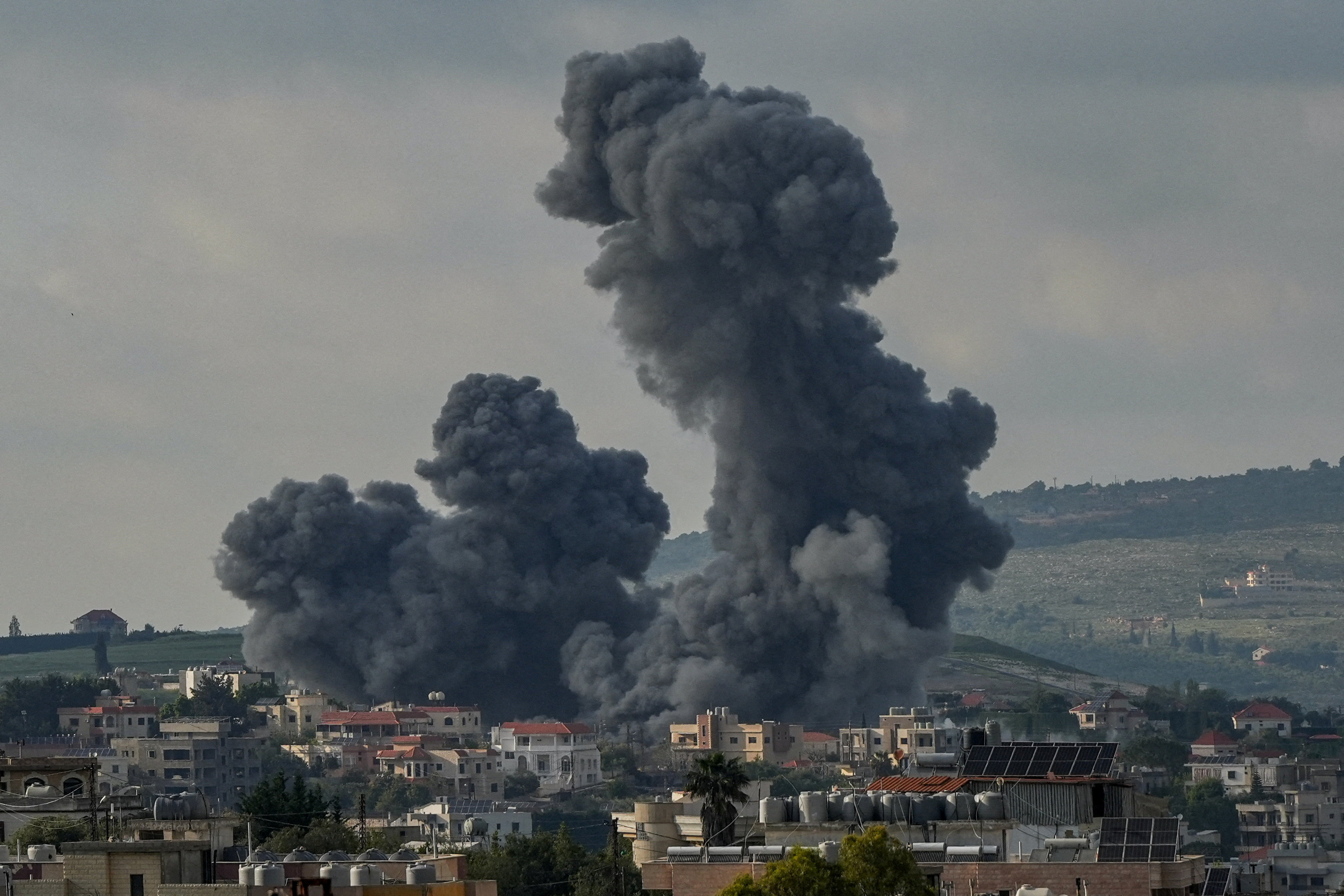 Smoke rises in Habboush following Israeli strikes, as seen from Nabatieh, Lebanon, May 1, 2026. REUTERS/Stringer TPX IMAGES OF THE DAY