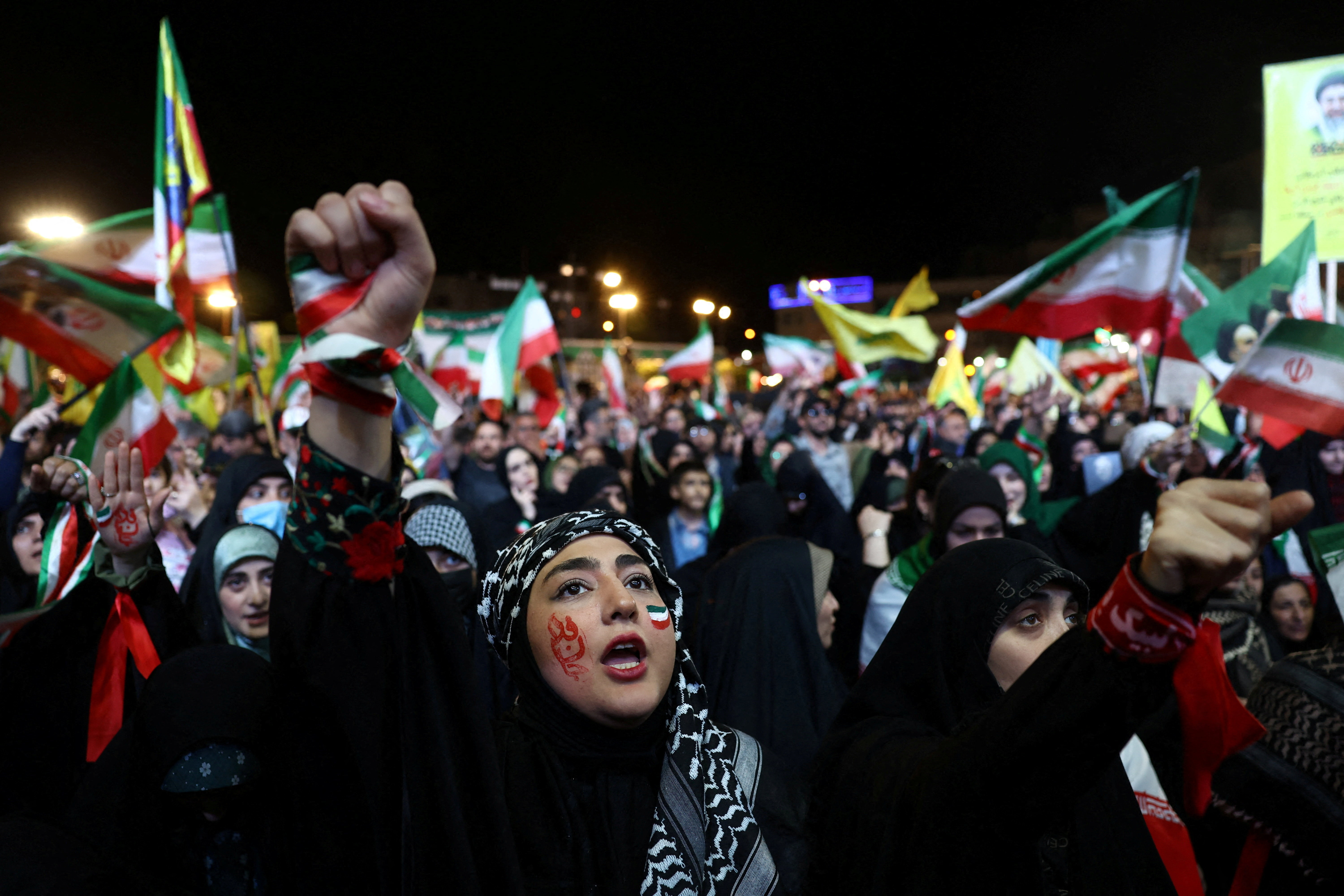 People chant during a rally in Tehran, Iran, May 6, 2026. Majid Asgaripour/WANA (West Asia News Agency) via REUTERS ATTENTION EDITORS - THIS PICTURE WAS PROVIDED BY A THIRD PARTY TPX IMAGES OF THE DAY