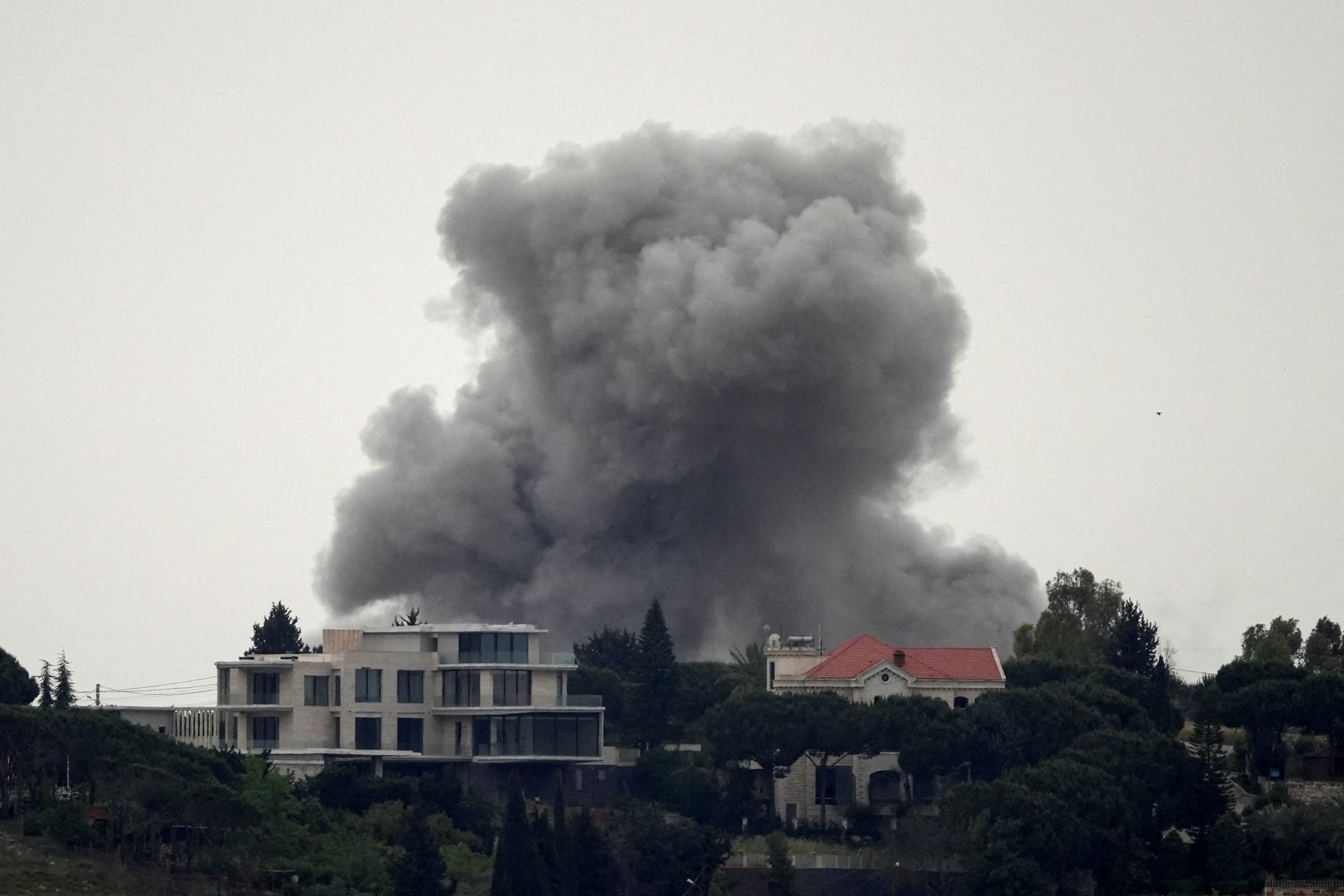 Smoke rises following an Israeli strike in Zebdin, Lebanon May 18, 2026. REUTERS/Stringer TPX IMAGES OF THE DAY