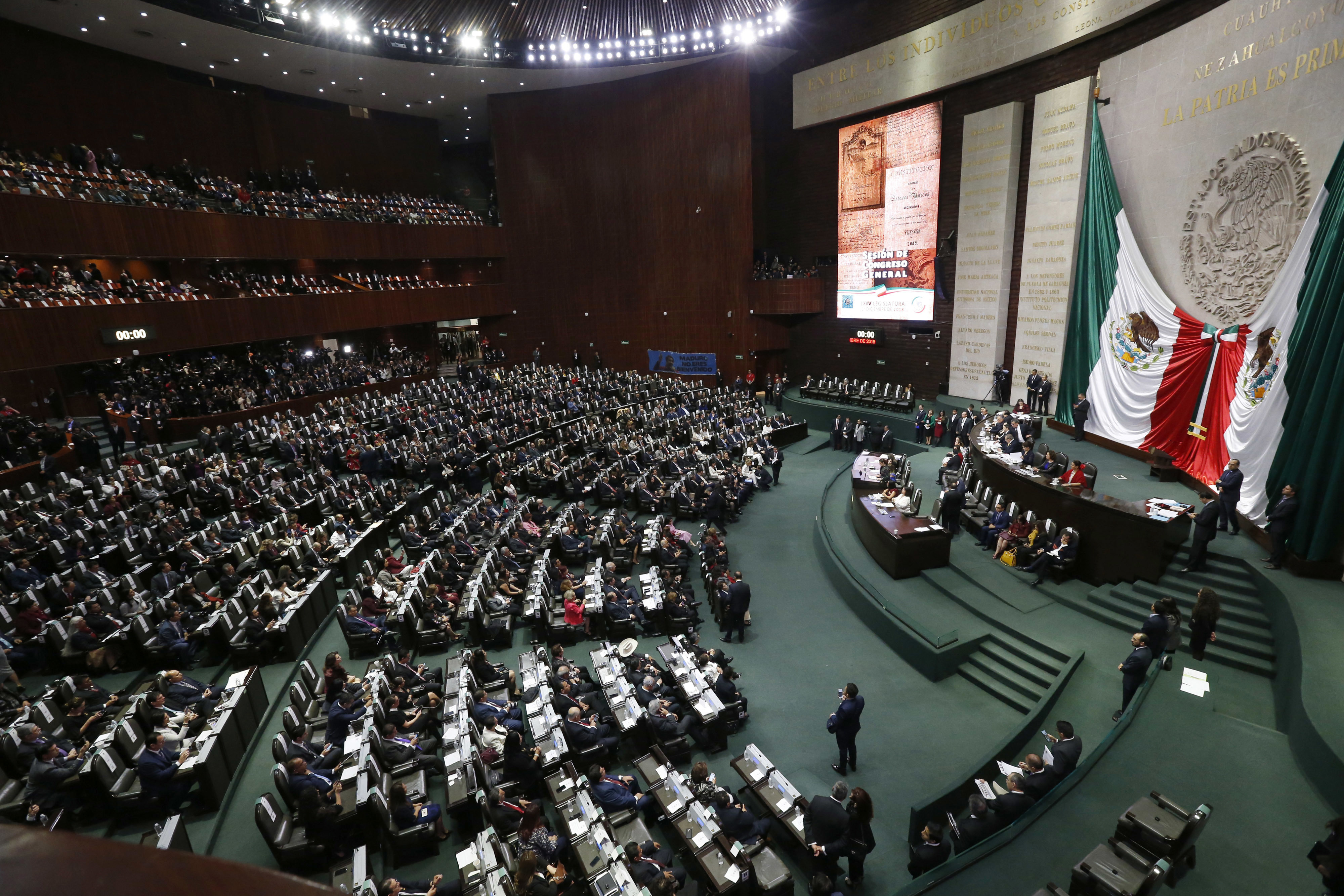 Legislators fill the lower house of Congress as the wait for the presidential inauguration ceremony of Andres Manuel Lopez Obrador, at the National Congress in Mexico City