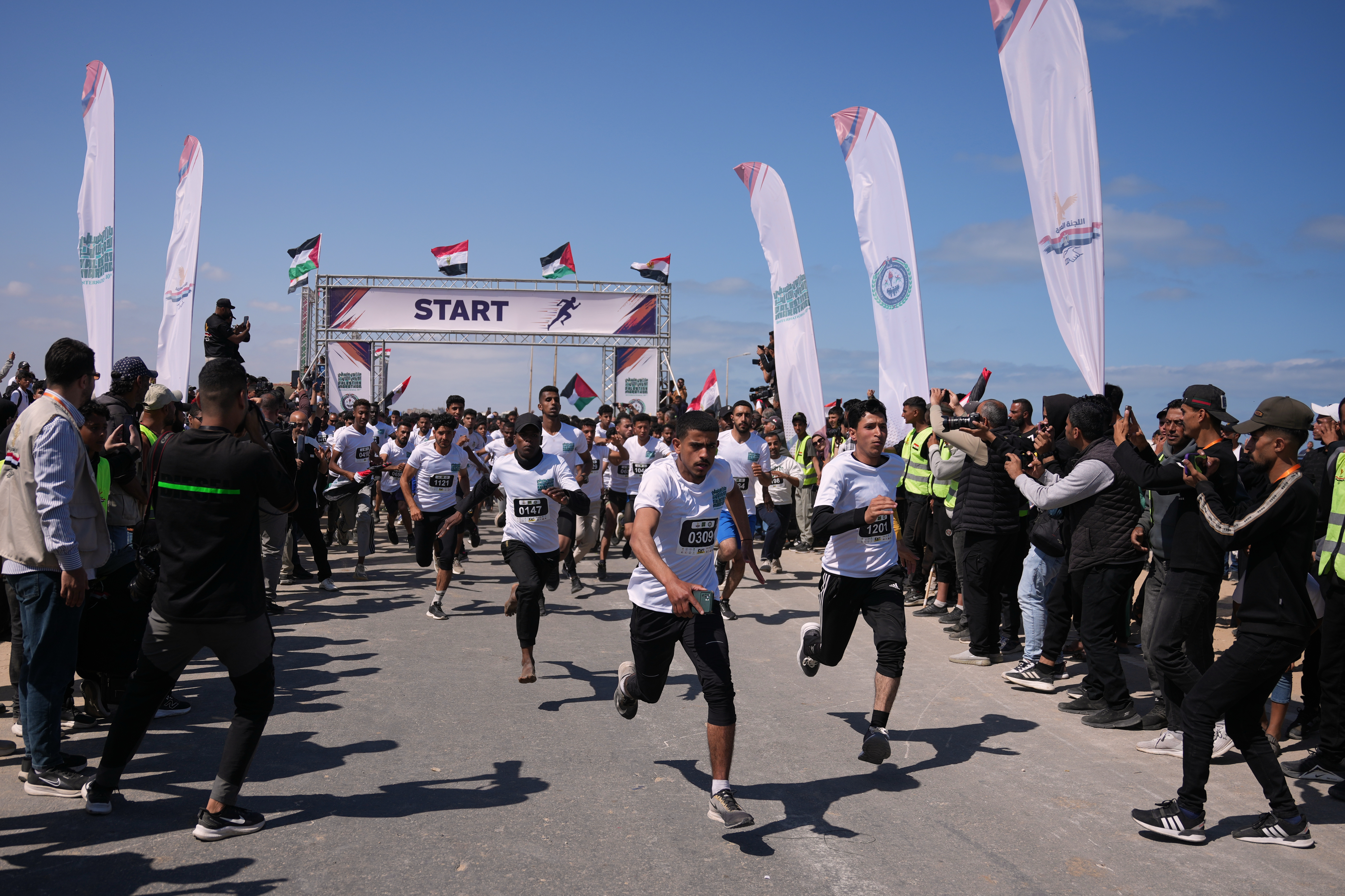Thousands run Palestine marathon under shadow of Israel’s war on Gaza