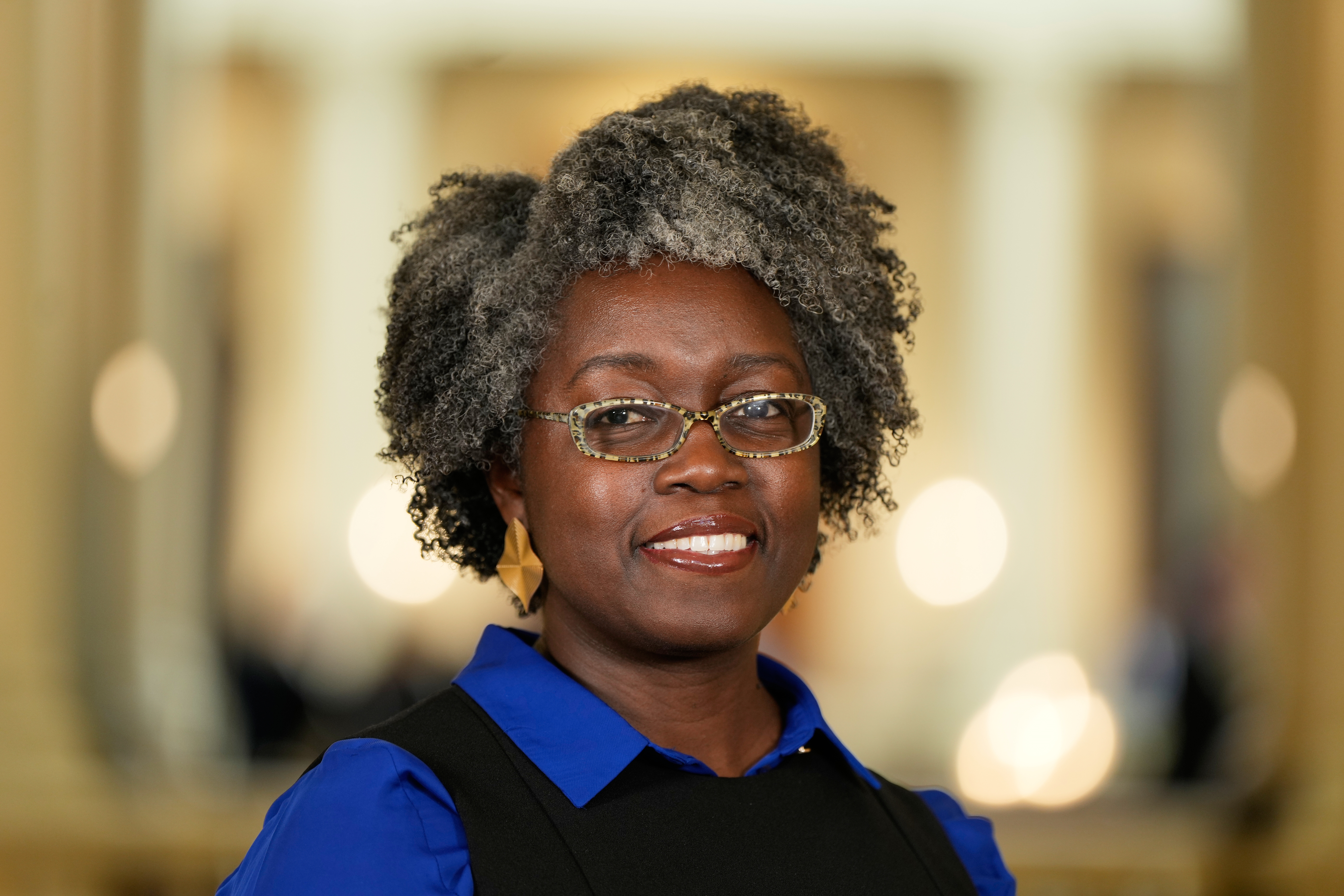 Georgia state Rep. Jasmine Clark, D-Lilburn and candidate for Congress poses for a portrait for the Associated Press 