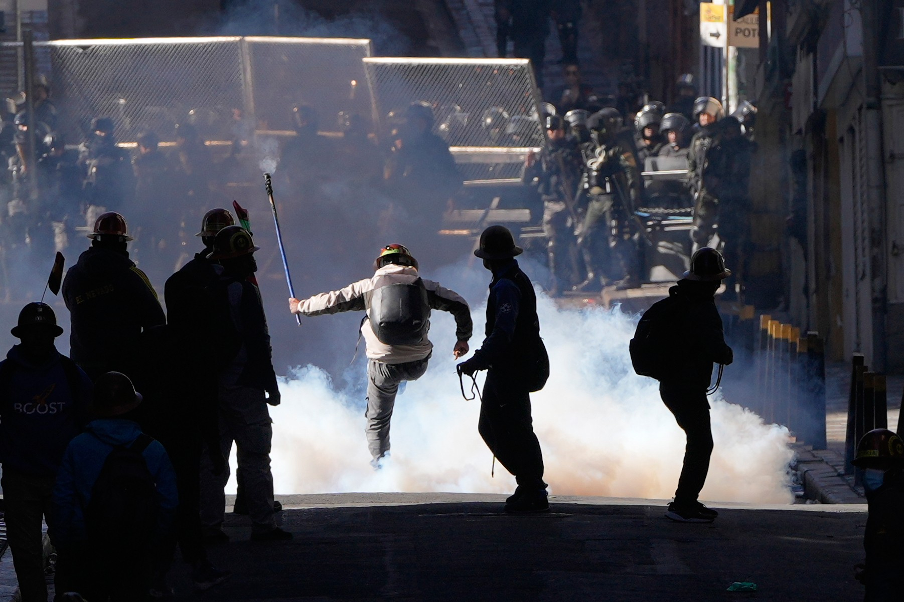 Mass protests and road blockades choking the Bolivian capital