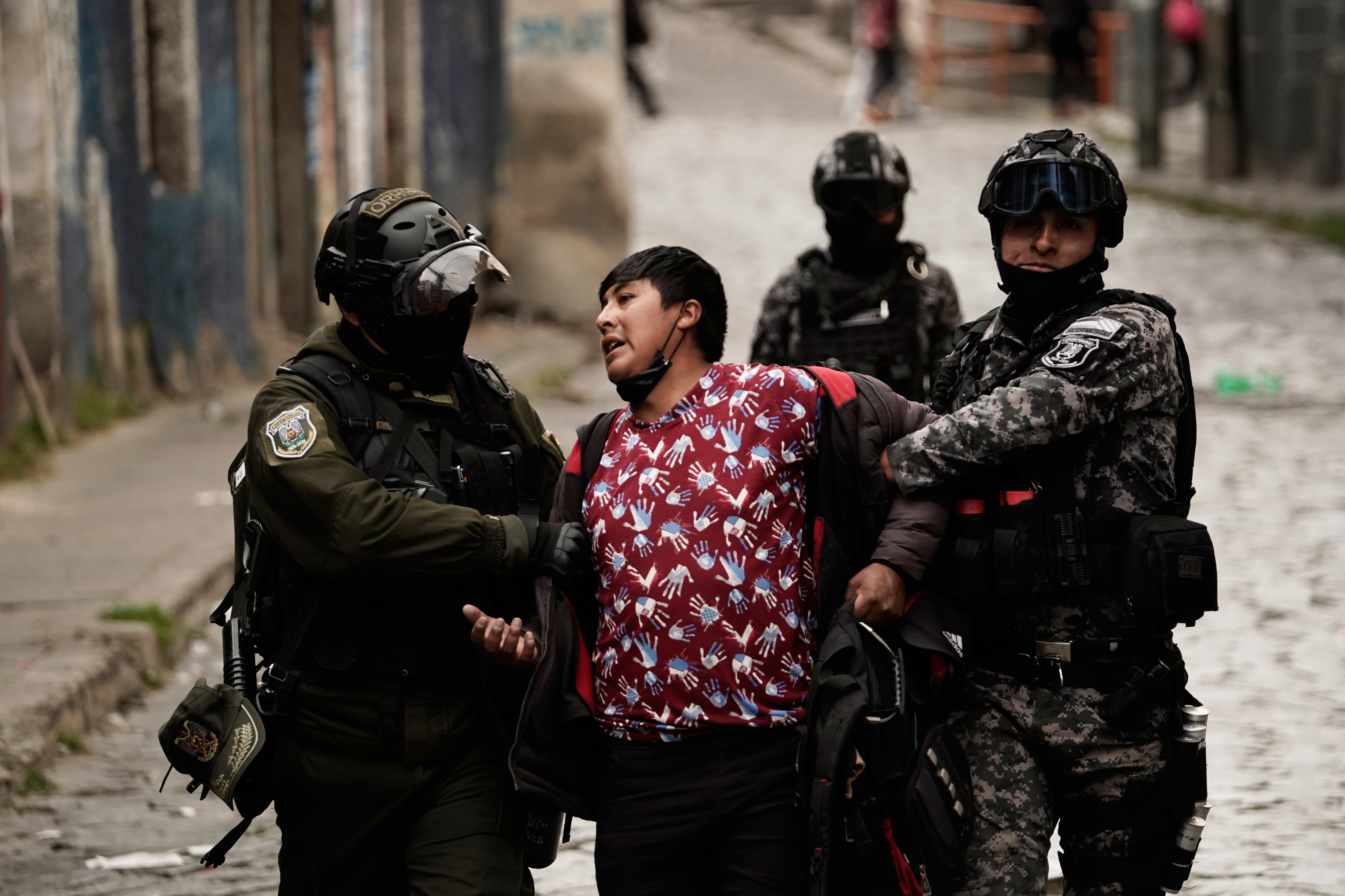 Mass protests and road blockades choking the Bolivian capital