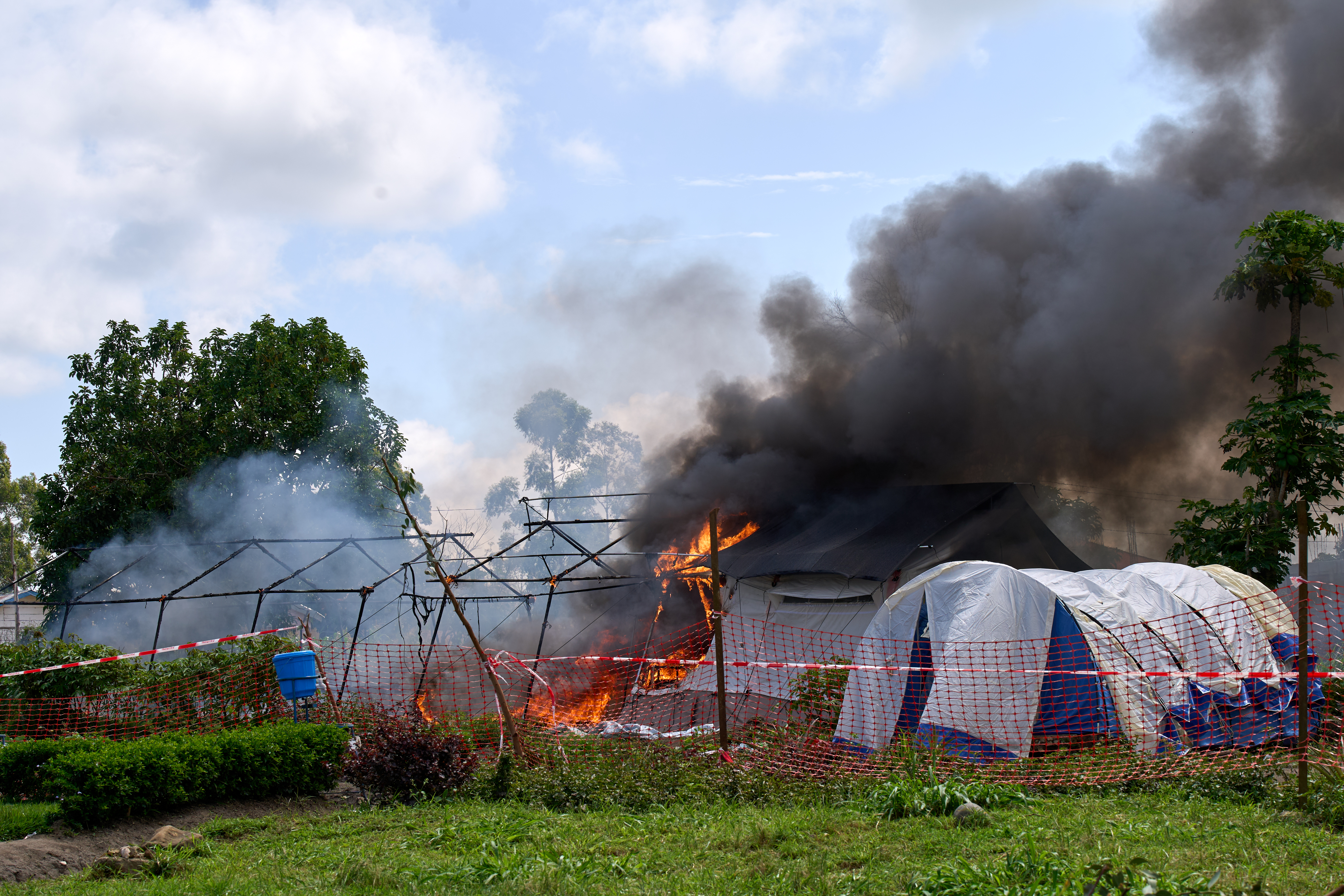 Ebola tensions rise as treatment center torched in Congo's Ituri