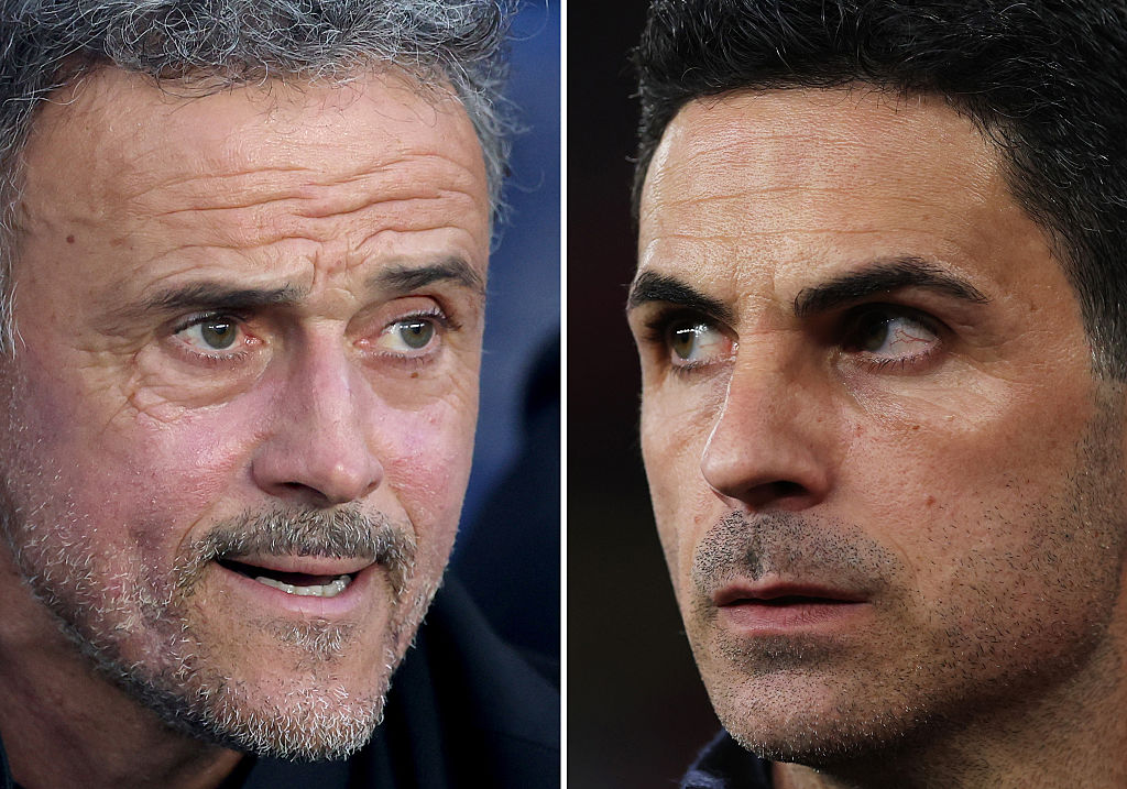 PSG's Luis Enrique will do battle with Arsenal's Mikel Arteta for this season's Champions League
