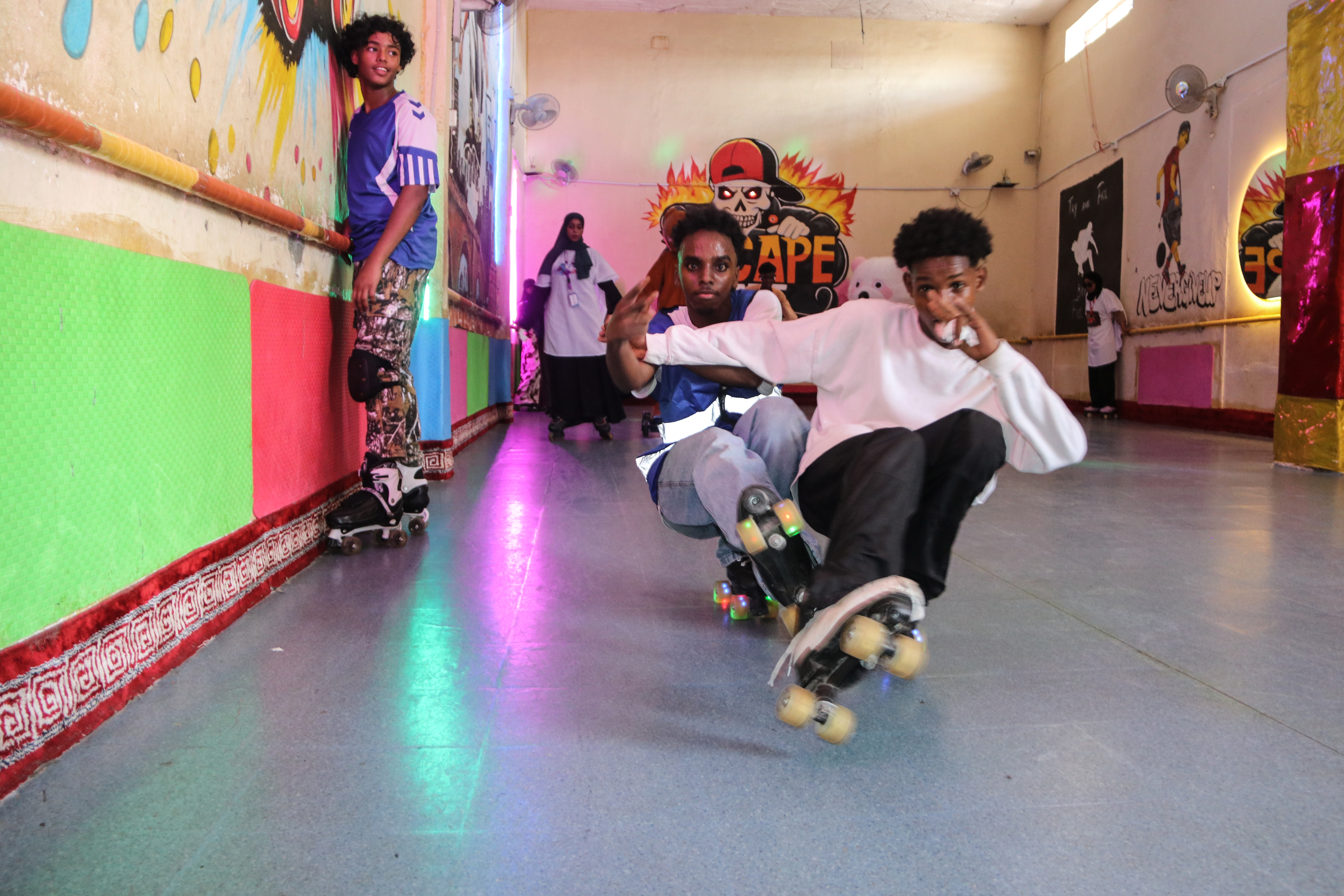 Escape Skate in central Mogadishu has become a popular gathering place for young people, reflecting the city’s growing recreational scene and the rise of new leisure spaces in the capital. It has become a key venue for youth leisure and social life in Mogadishu. [Faisal Ali/Al Jazeera]
