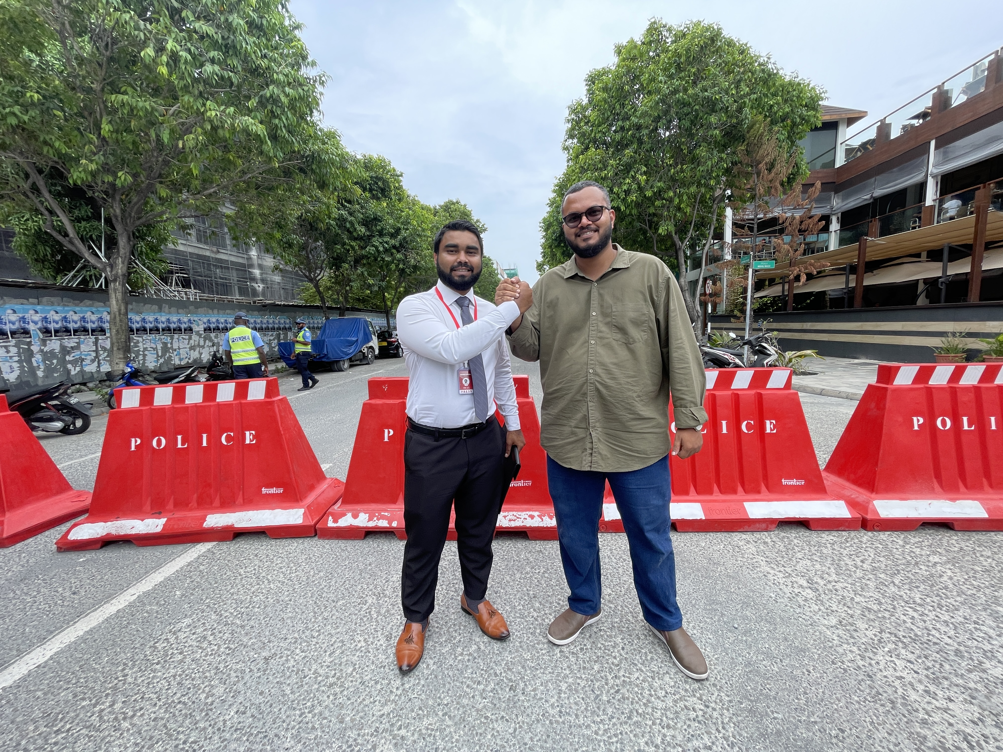 Maldives journalists Shahzan and Leevan [Courtesy of Maldives Journalist Association]