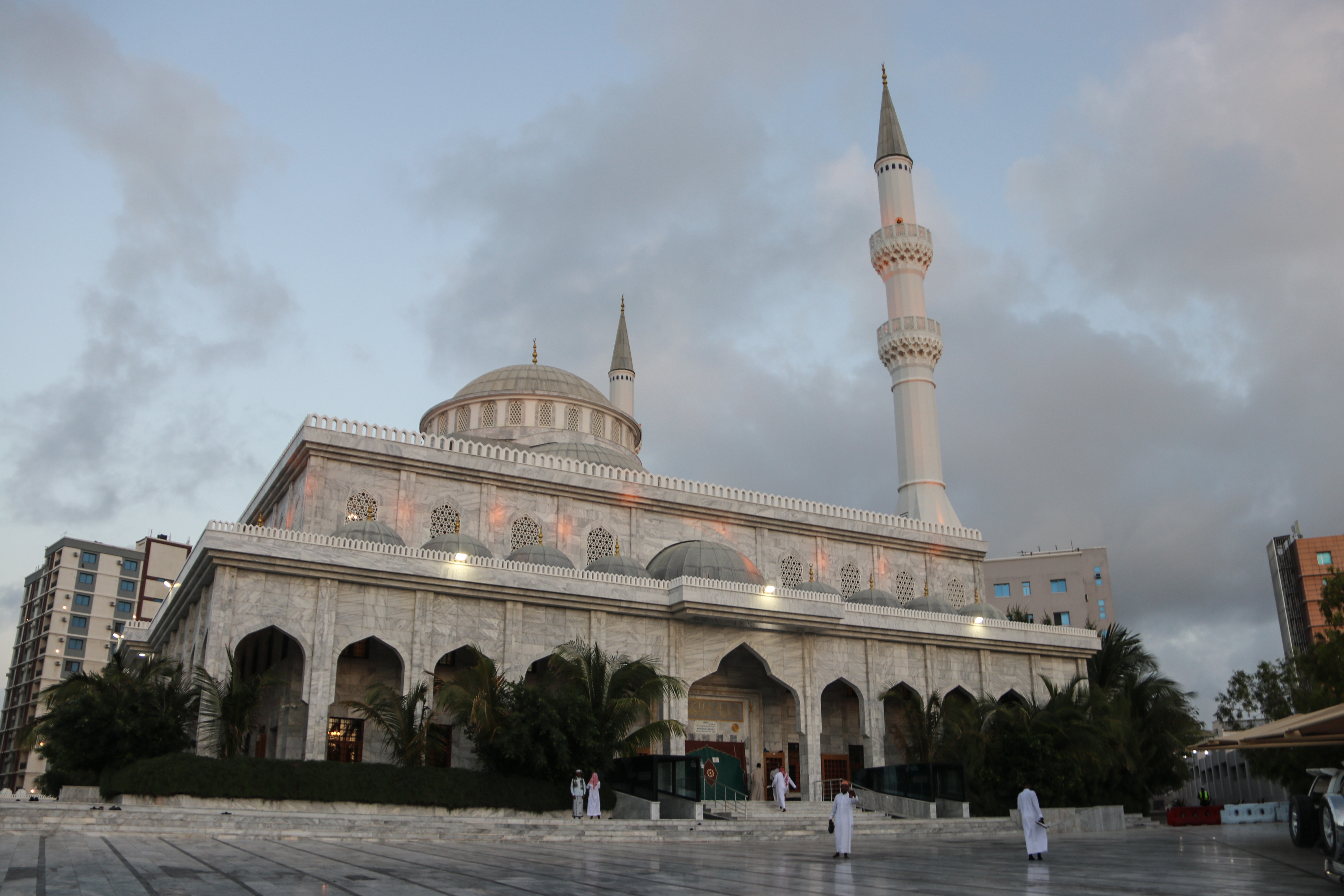The Ali Jimale Mosque in Mogadishu, Somalia – the country’s largest mosque – stands empty before worshippers arrive. Opened in 2022, the Turkish-inspired landmark was funded by businessman Ahmed-Nur Ali Jimale. [Faisal Ali/Al Jazeera]