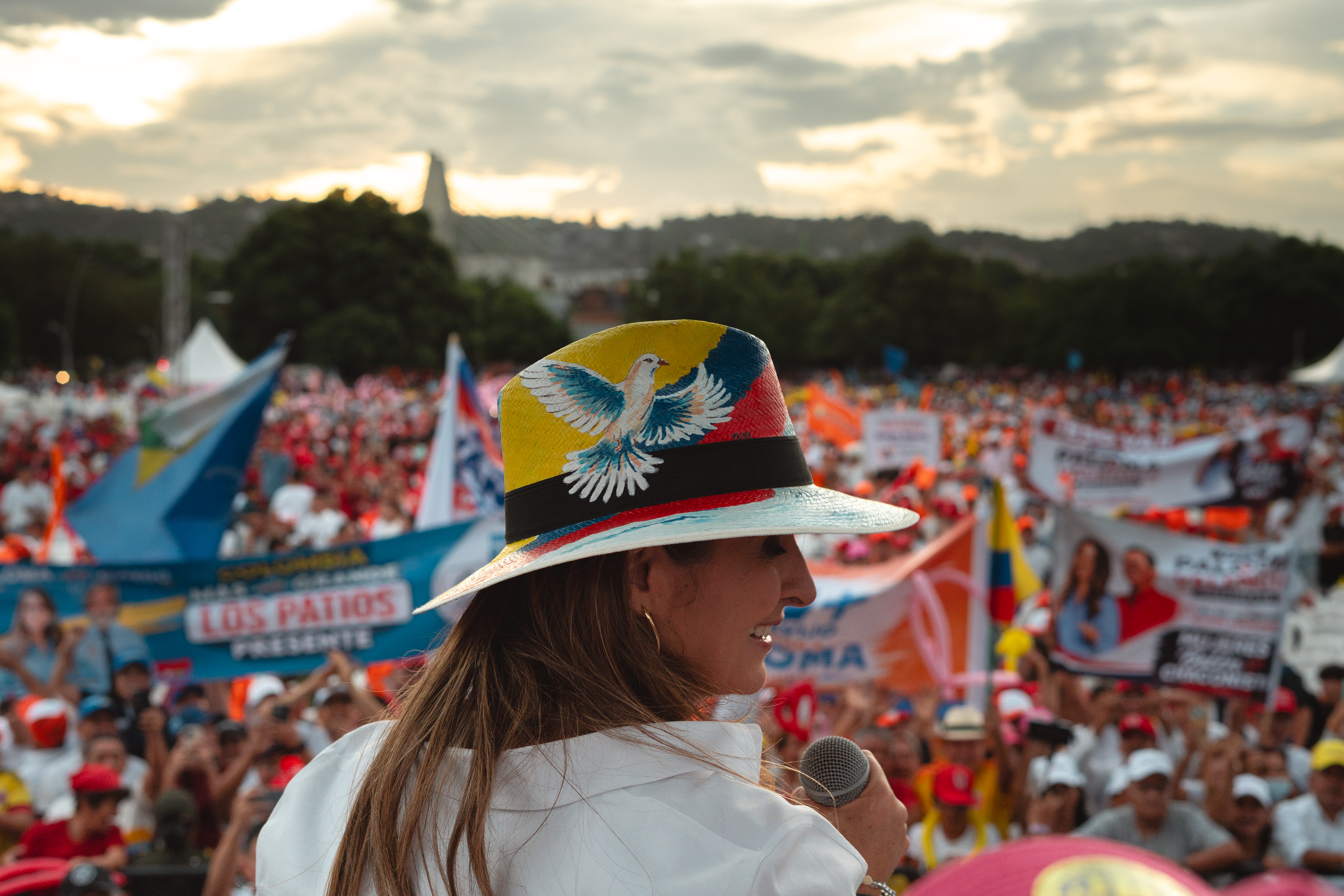 Paloma Valencia at a rally
