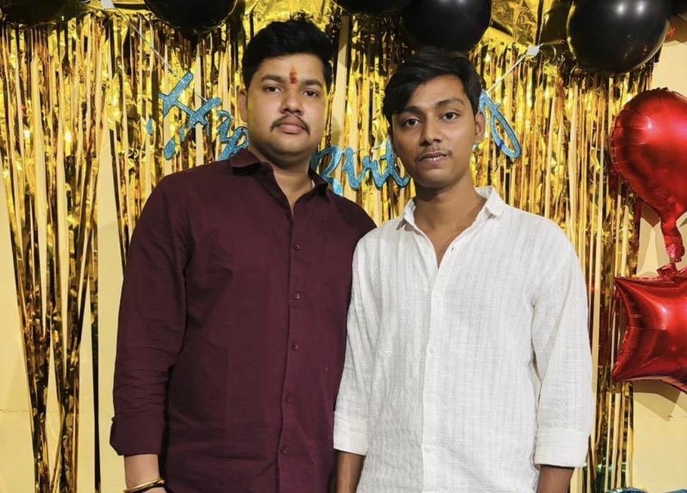 Ritik Mishra (in white shirt) celebrating his birthday last year.