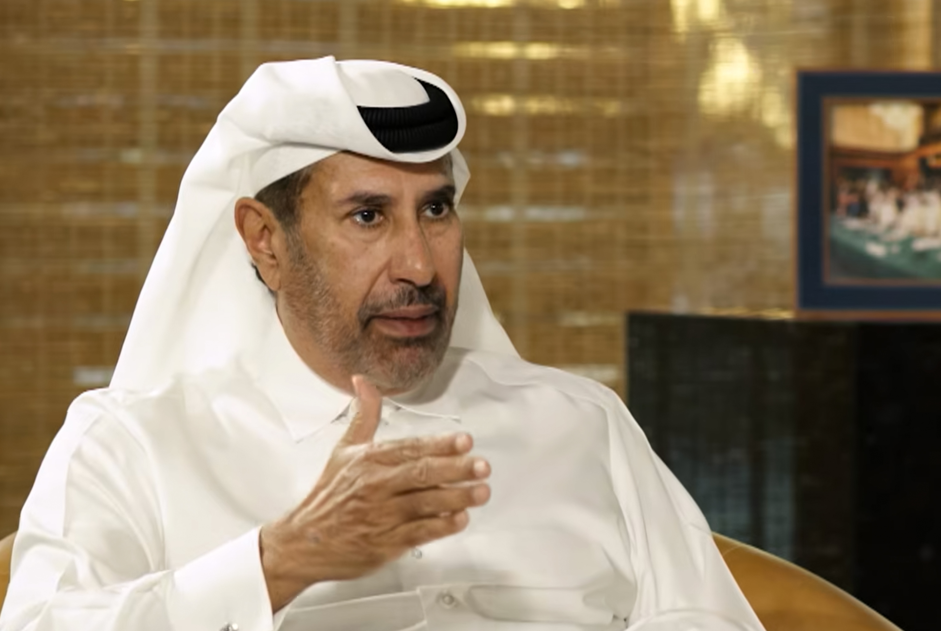 Hamad bin Jassim bin Jaber Al Thani [Screengrab/Al Jazeera]