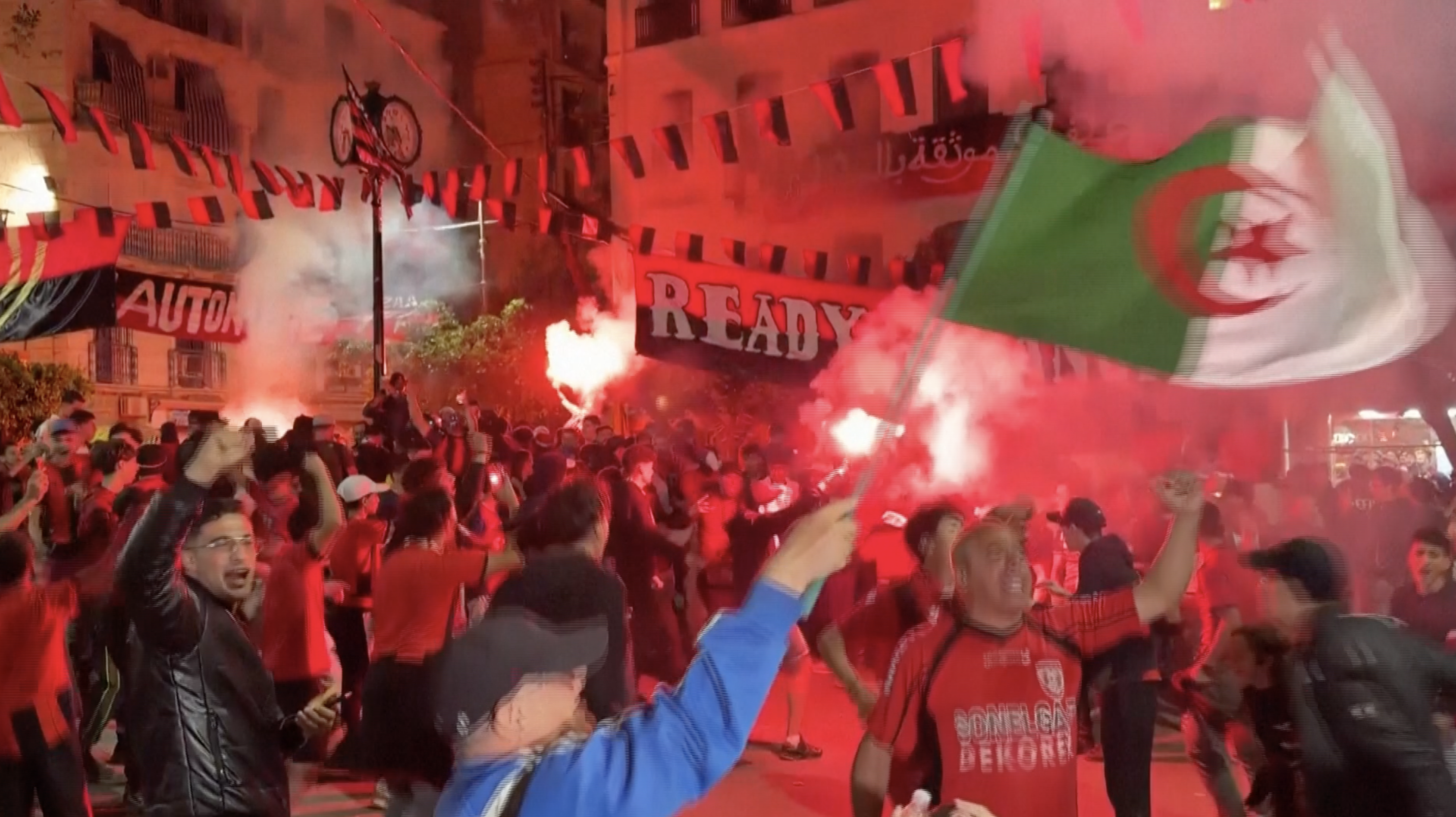 Fans celebrate across Algiers after USM Alger beat Zamalek 8-7 on penalties in Cairo, claiming their second CAF Confederation Cup after a 1-1 aggregate draw. The Algerian club first won the trophy in 2023.