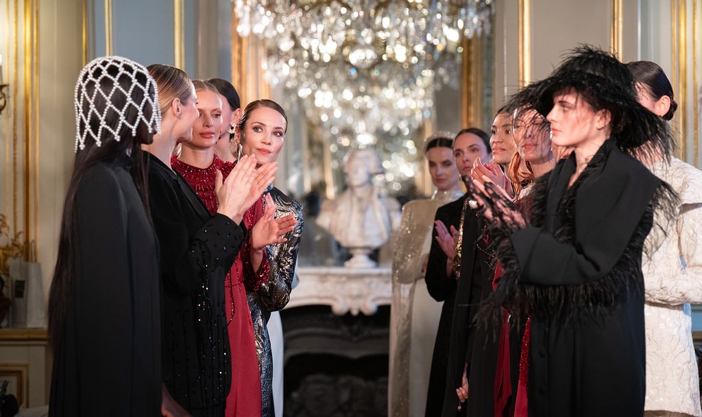 Modest dressing increasingly blends heritage silhouettes with high-fashion styling, like designs by Turkish label Tug Fashion at Paris Modest Fashion Week