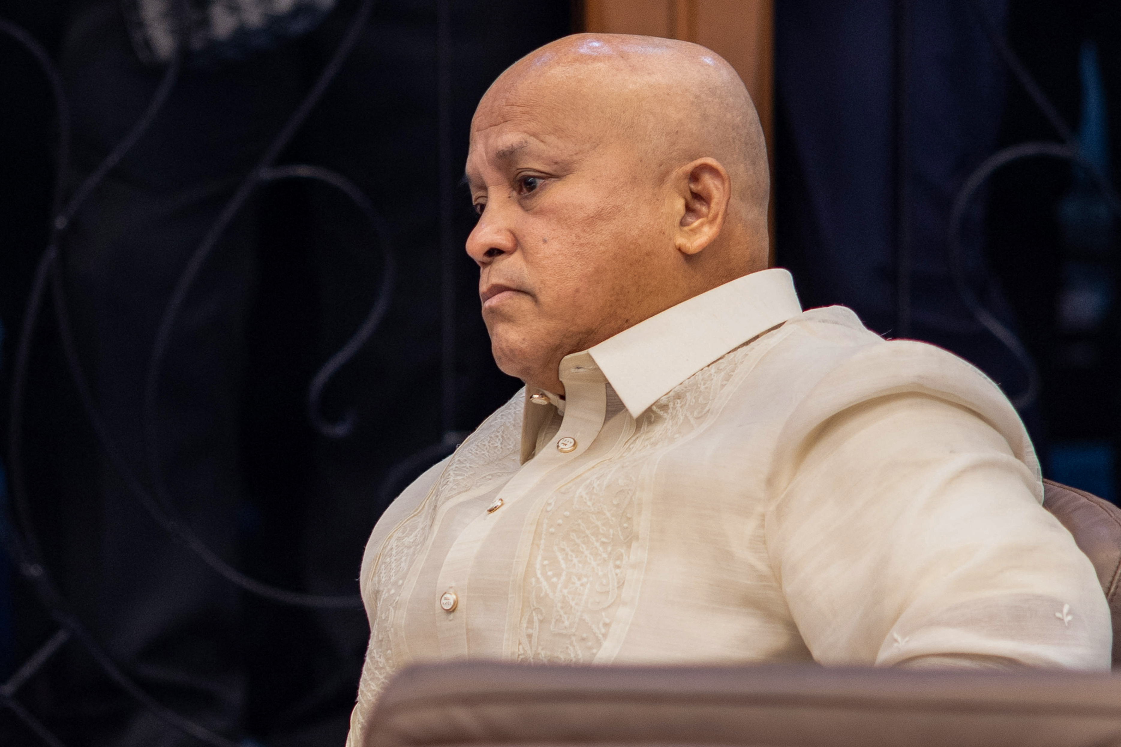 Philippines Senator Ronald Dela Rosa attends a plenary session at the Senate of the Philippines in Manila on May 11, 2026.