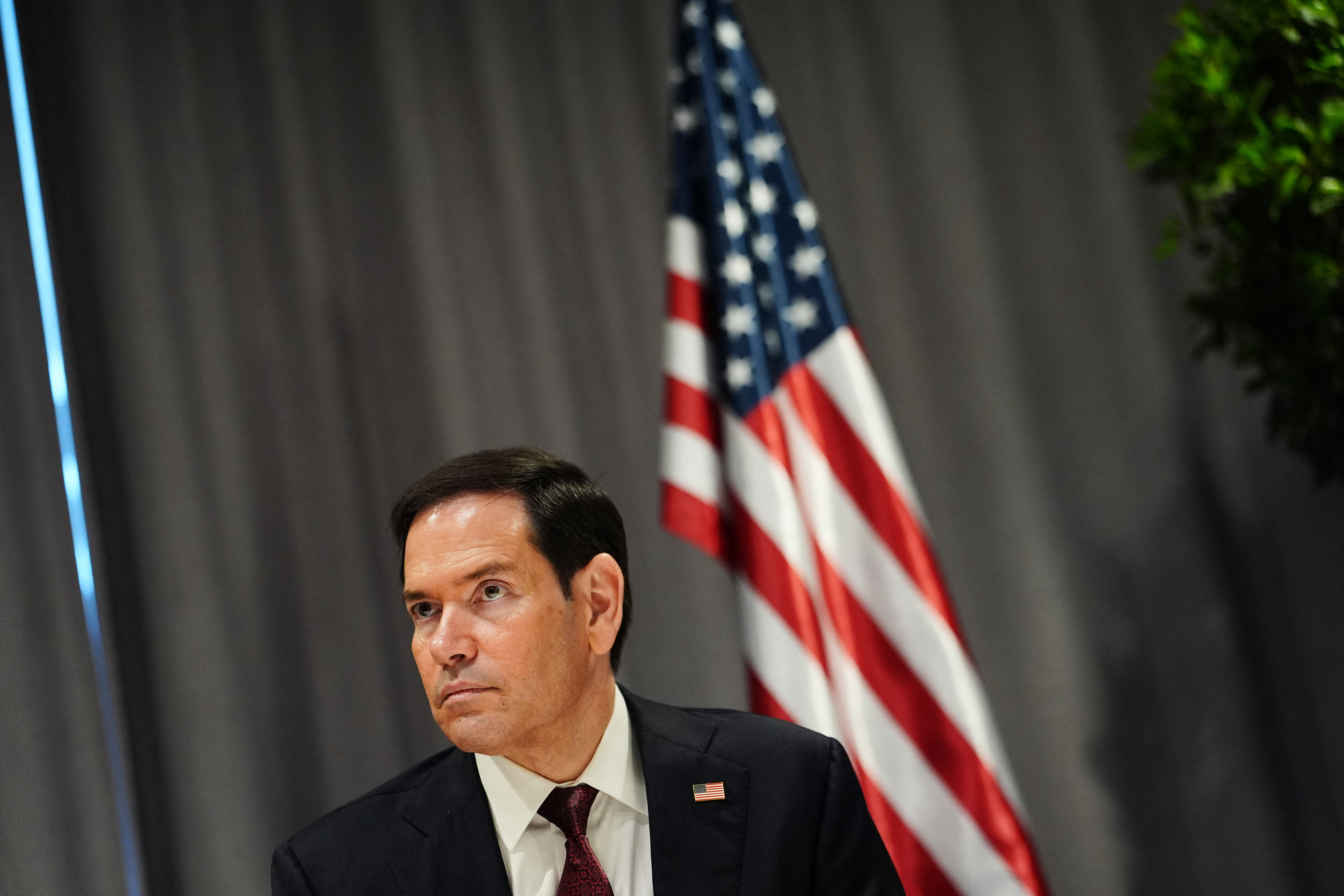 US Secretary of State Marco Rubio looks on during a signing ceremony at the NATO Foreign Ministers' meeting in Helsingborg, Sweden, on May 22, 2026.