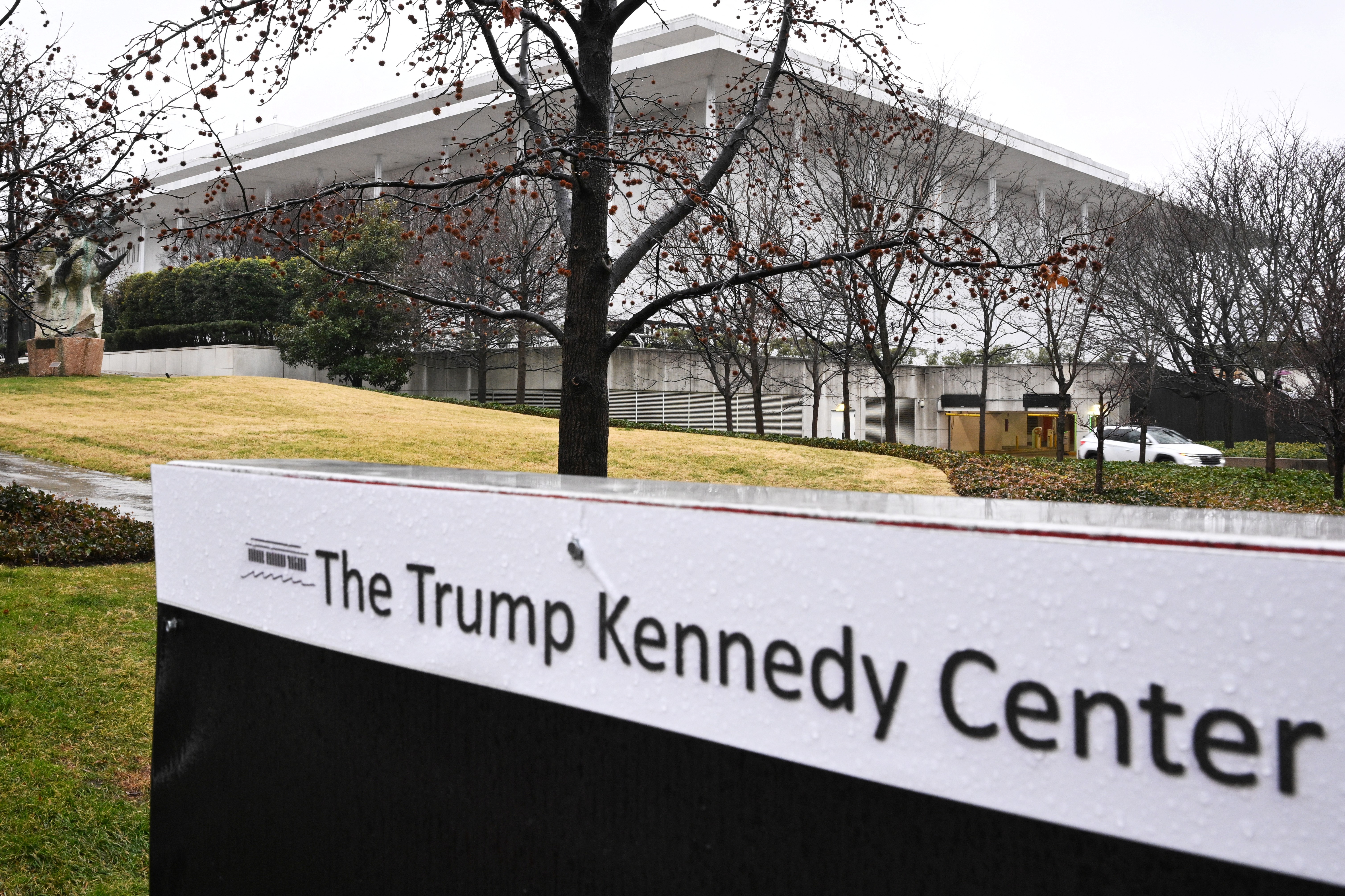 (FILES) A general view shows the Kennedy Center in Washington, DC on January 10, 2026.