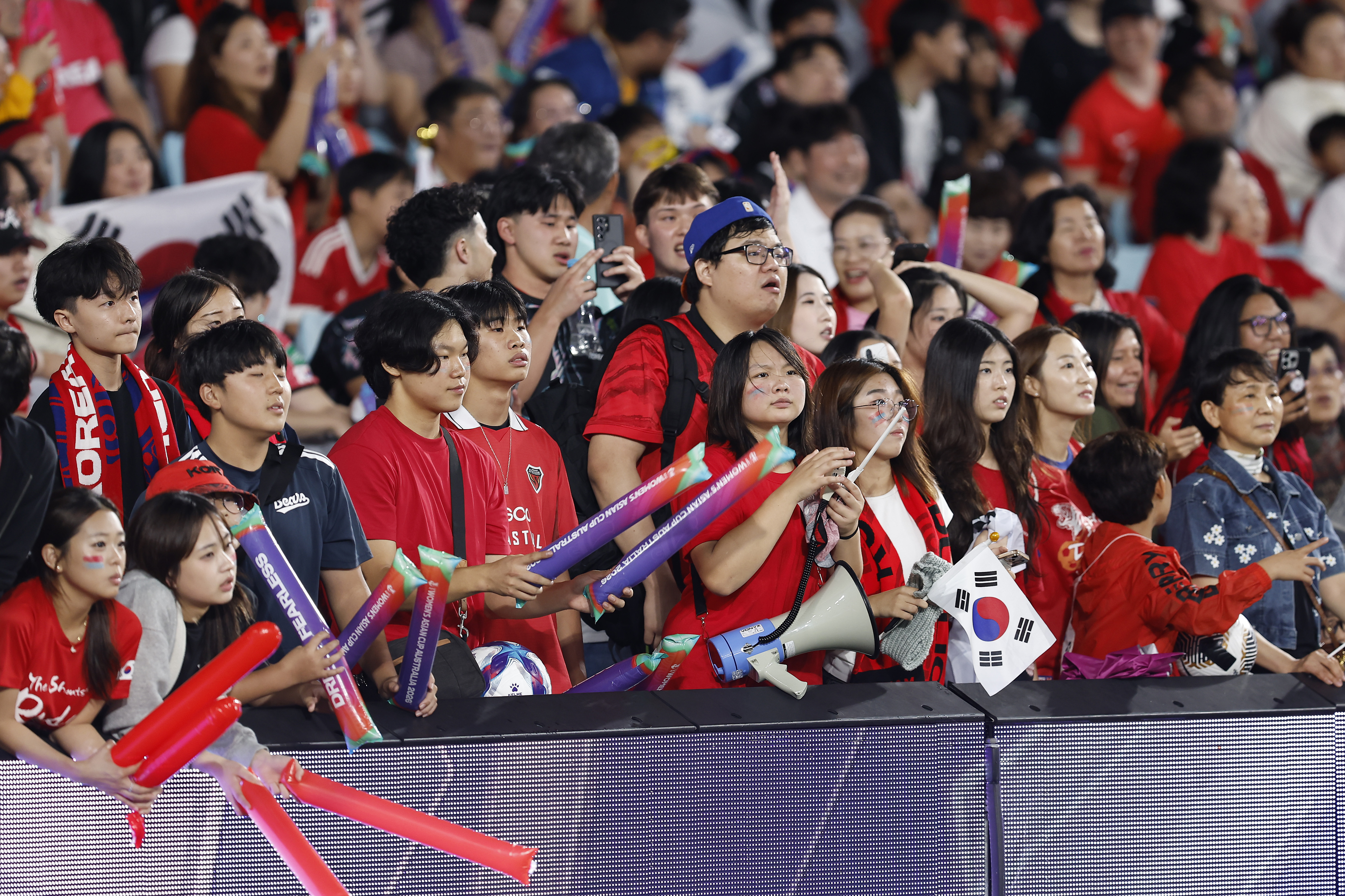 Korea Republic fans are seen during a match.