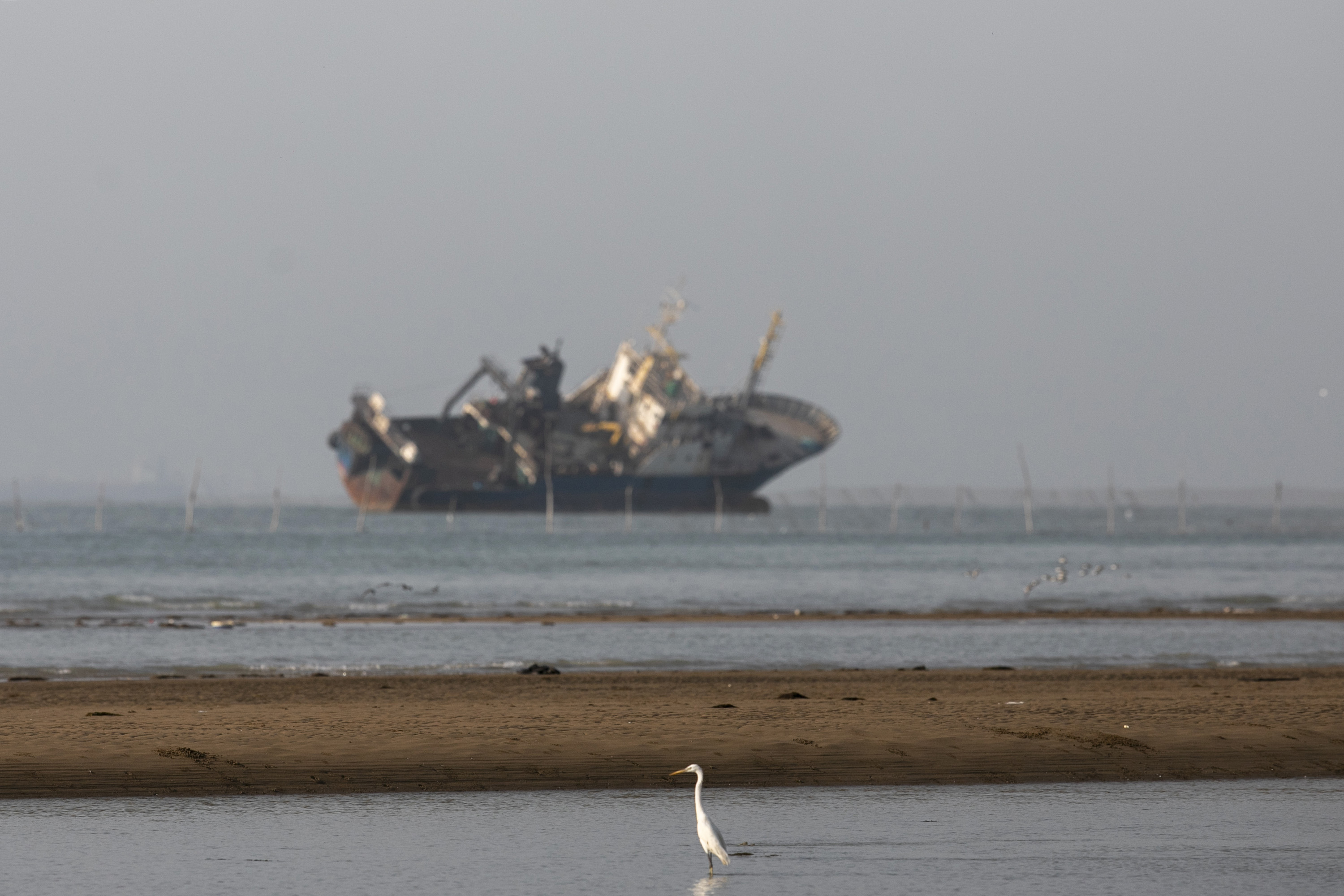 BANDAR ABBAS, IRAN - MAY 15: A boat is seen off the coast in the Persian Gulf on May 15, 2026 in Bandar Abbas, Iran. Since the outbreak of the US-Israeli war against Iran, forcing the closure of the Strait of Hormuz, global shipping routes have been severely impacted with little progress being made in the negotiations between Iran and the United States. Soaring shipping costs, lengthening delivery times and less efficient routes have seen increased pressure on energy markets and supply chains worldwide. (Photo by Majid Saeedi/Getty Images)