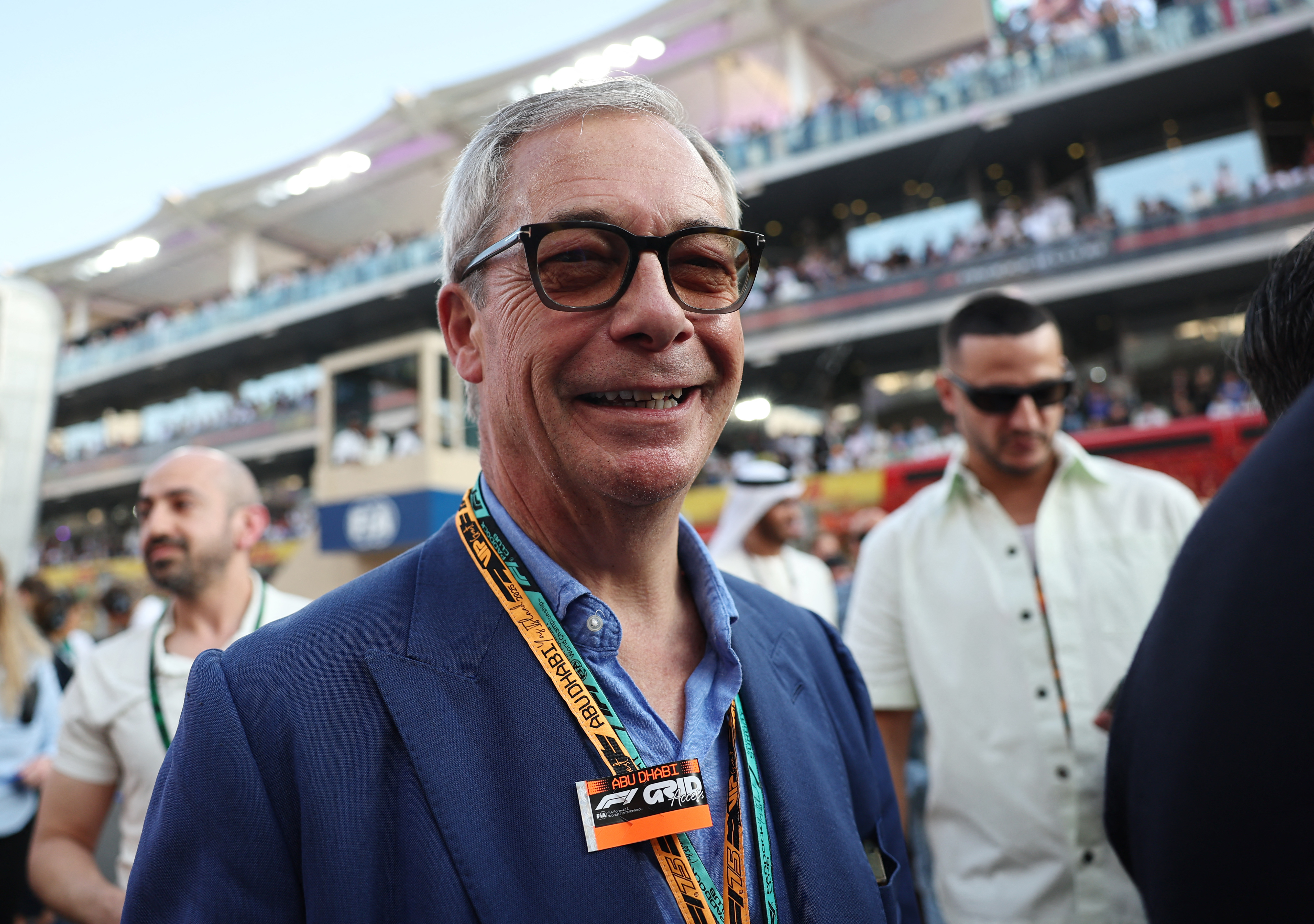 Reform UK leader Nigel Farage in Abu Dhabi, UAE