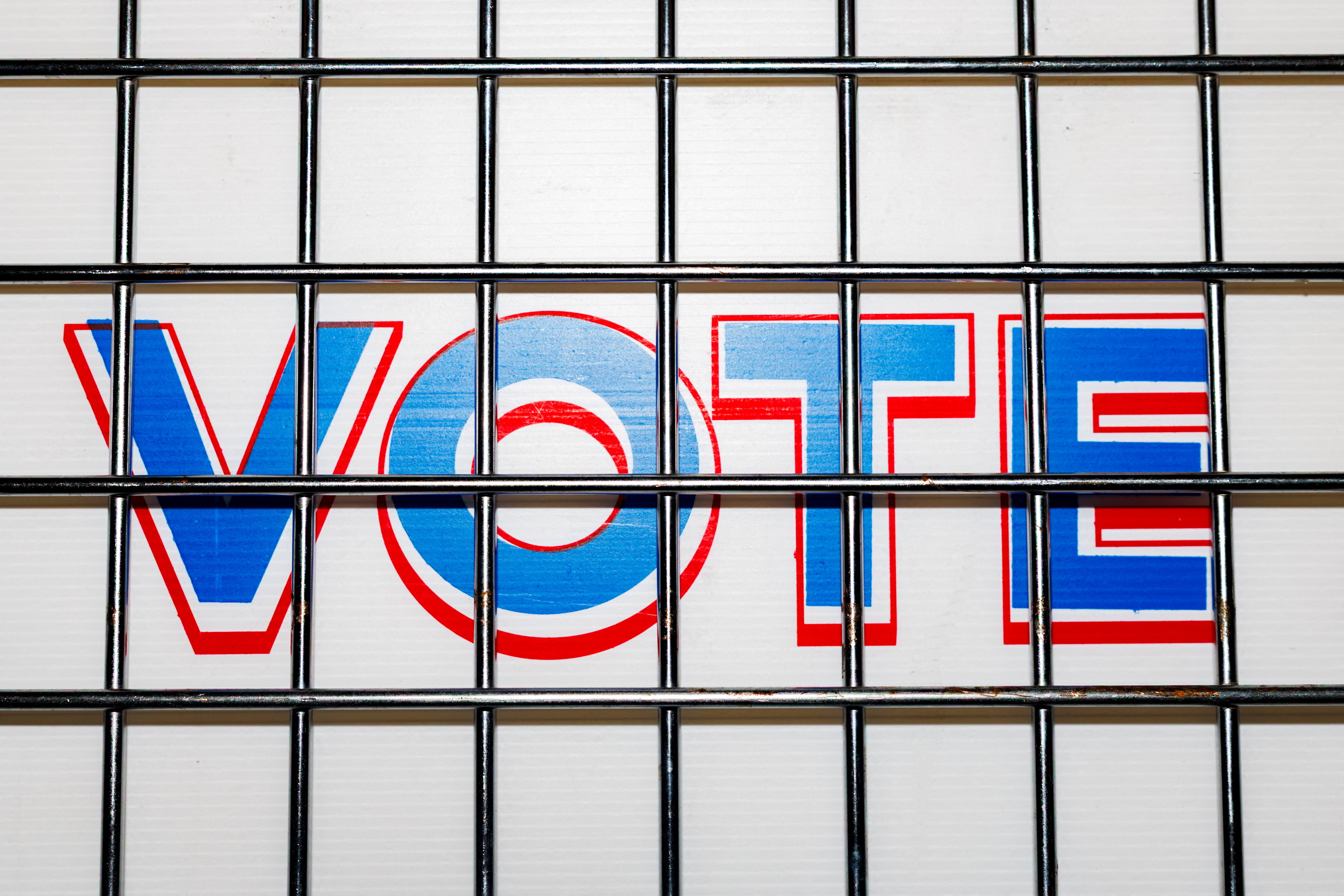Electronic voting equipment that will be distributed to polling locations in Bucks County sits at a warehouse in Doylestown, Pennsylvania, U.S., May 11, 2026. REUTERS/Hannah Beier TPX IMAGES OF THE DAY
