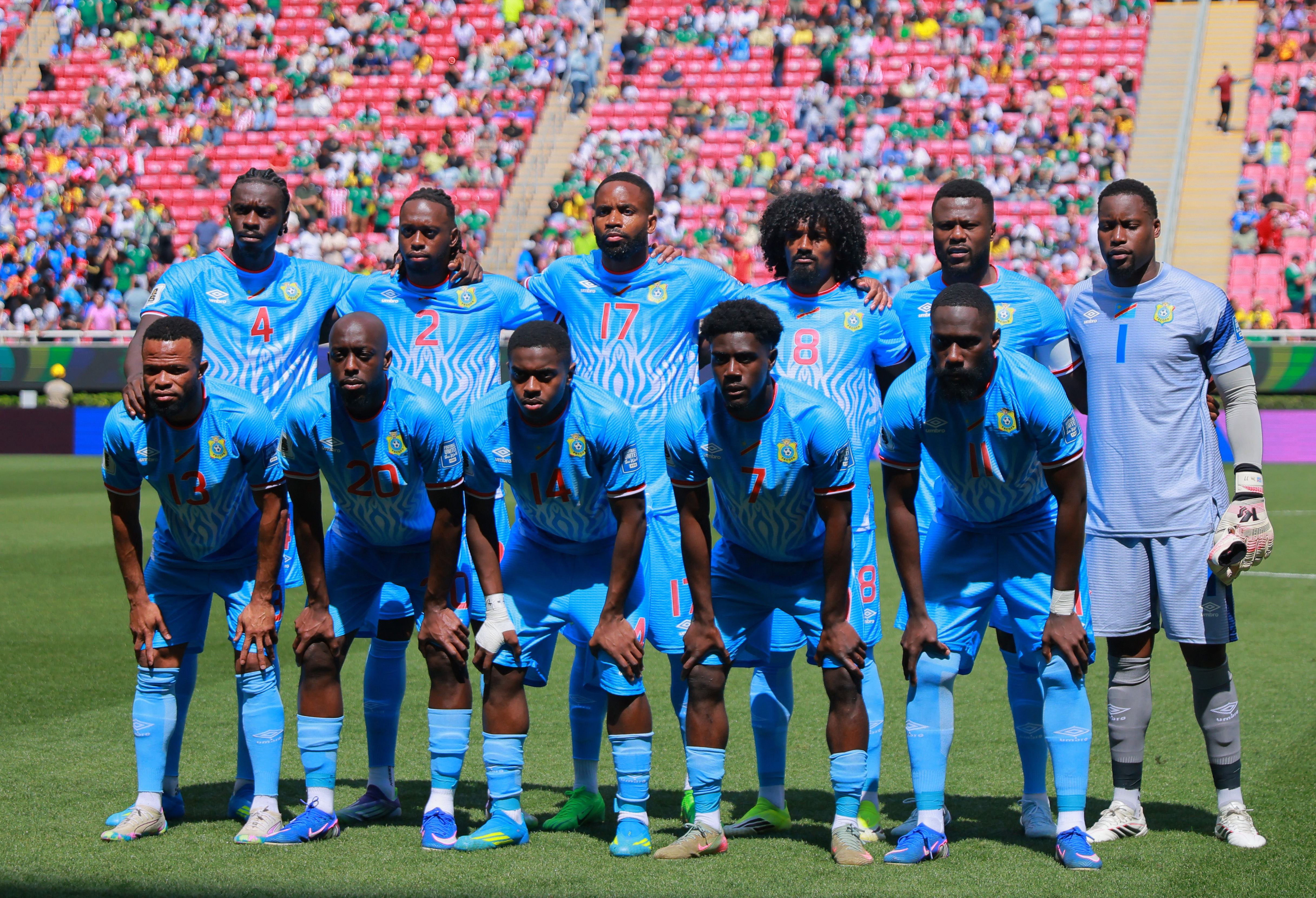 DR Congo players pose for a team group photo