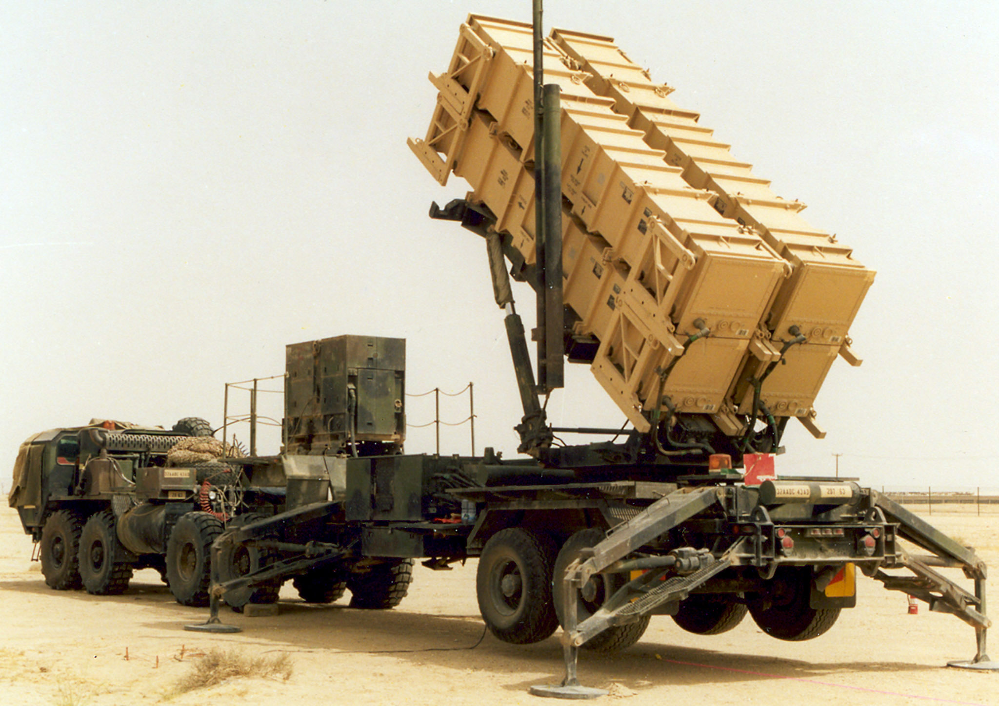 An American made Patriot missile launcher of the Kuwait Air Force,