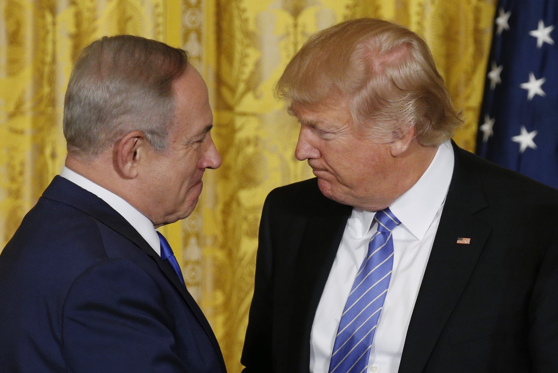 US President Donald Trump and Israeli Prime Minister Benjamin Netanyahu meet in Washington, DC in 2017